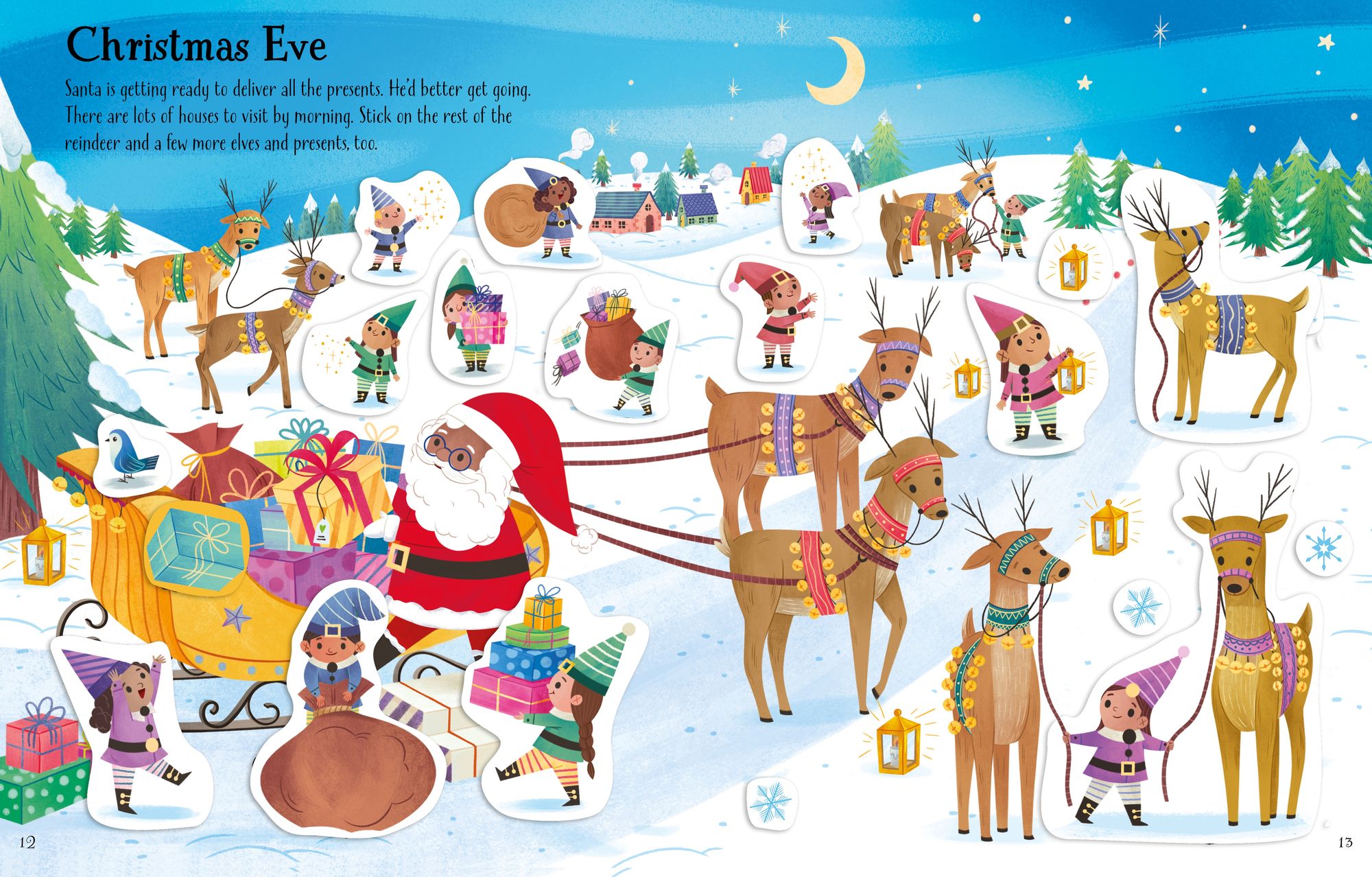 First Sticker Book Christmas: A Christmas Holiday Book for Kids