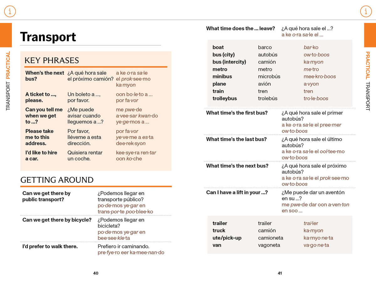 Lonely Planet Mexican Spanish Travel Phrasebook & Dictionary: Learn Essential Phrases & Vocabulary 3,500 Word Two-Way Dictionary Pull-Out Fast Phrases Card Travel with Confidence