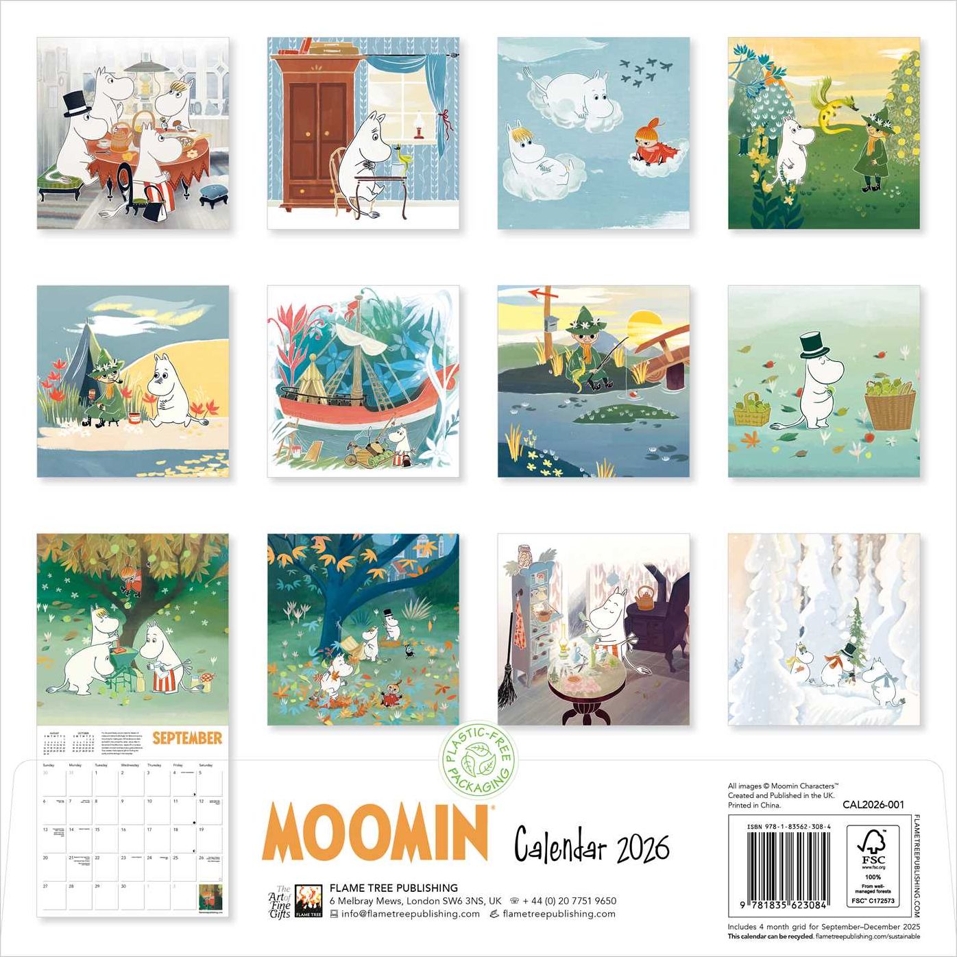 Moomin Wall Calendar 2026 (Art Calendar)