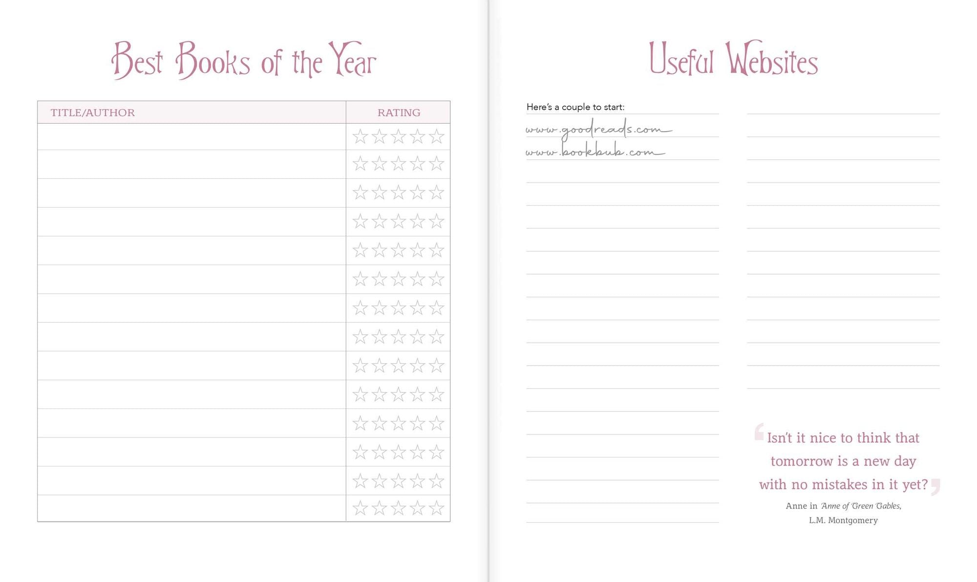Book Lover's Diary 2026 Desk Diary Planner - Includes Quotes & Space for Lists & Reviews, Illustrated throughout