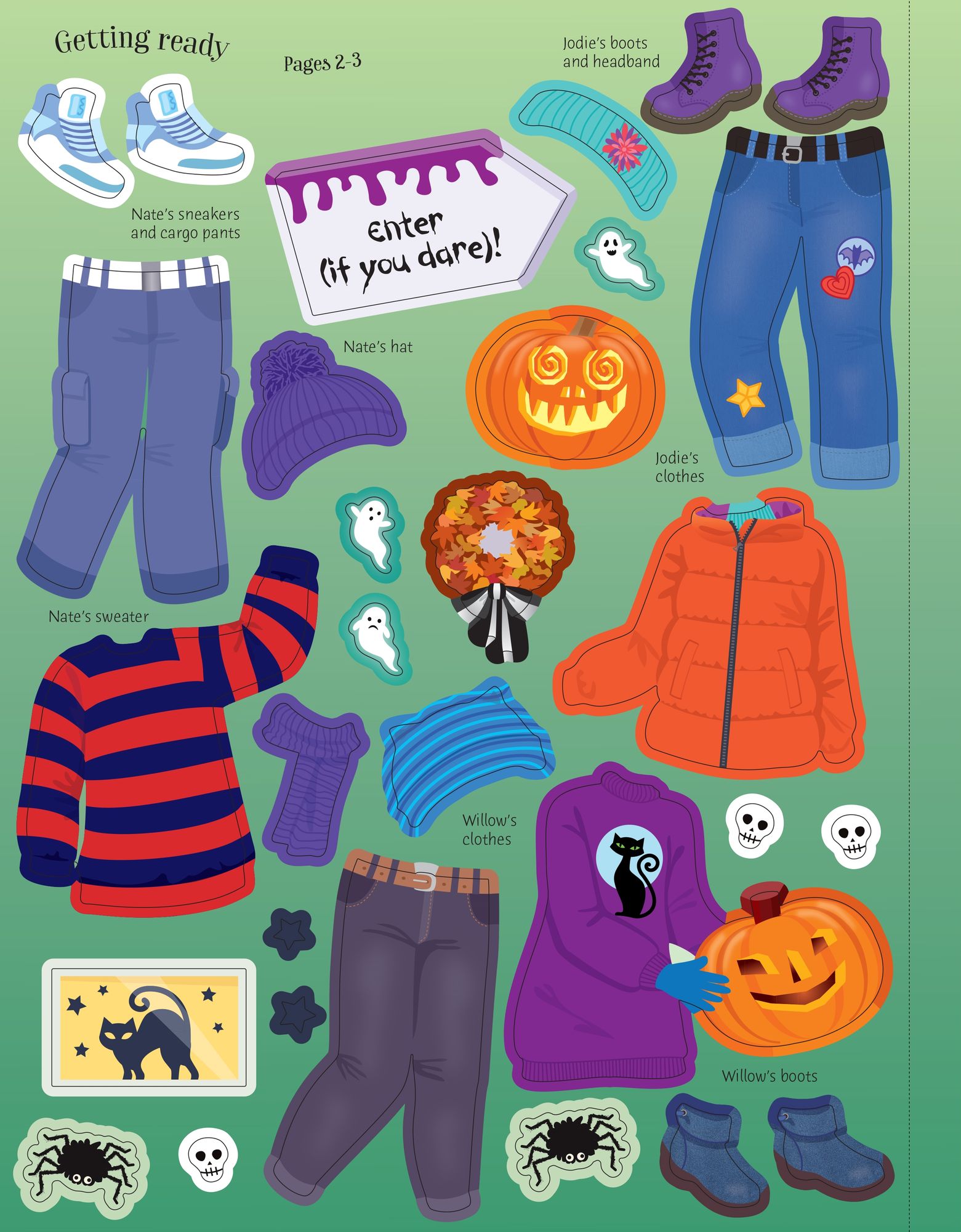 Sticker Dolly Dressing Halloween Party