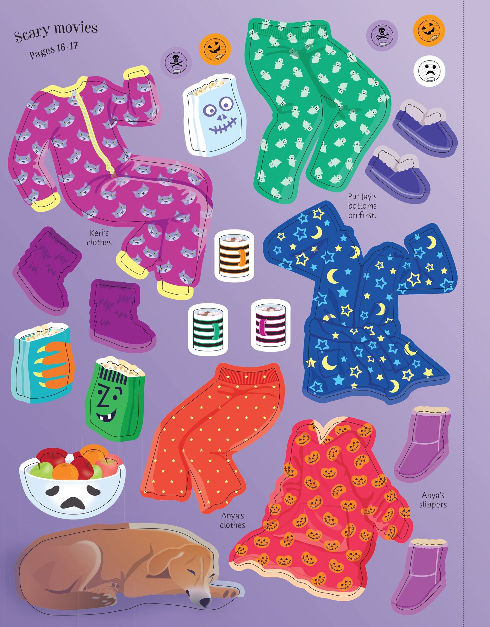 Sticker Dolly Dressing Halloween Party