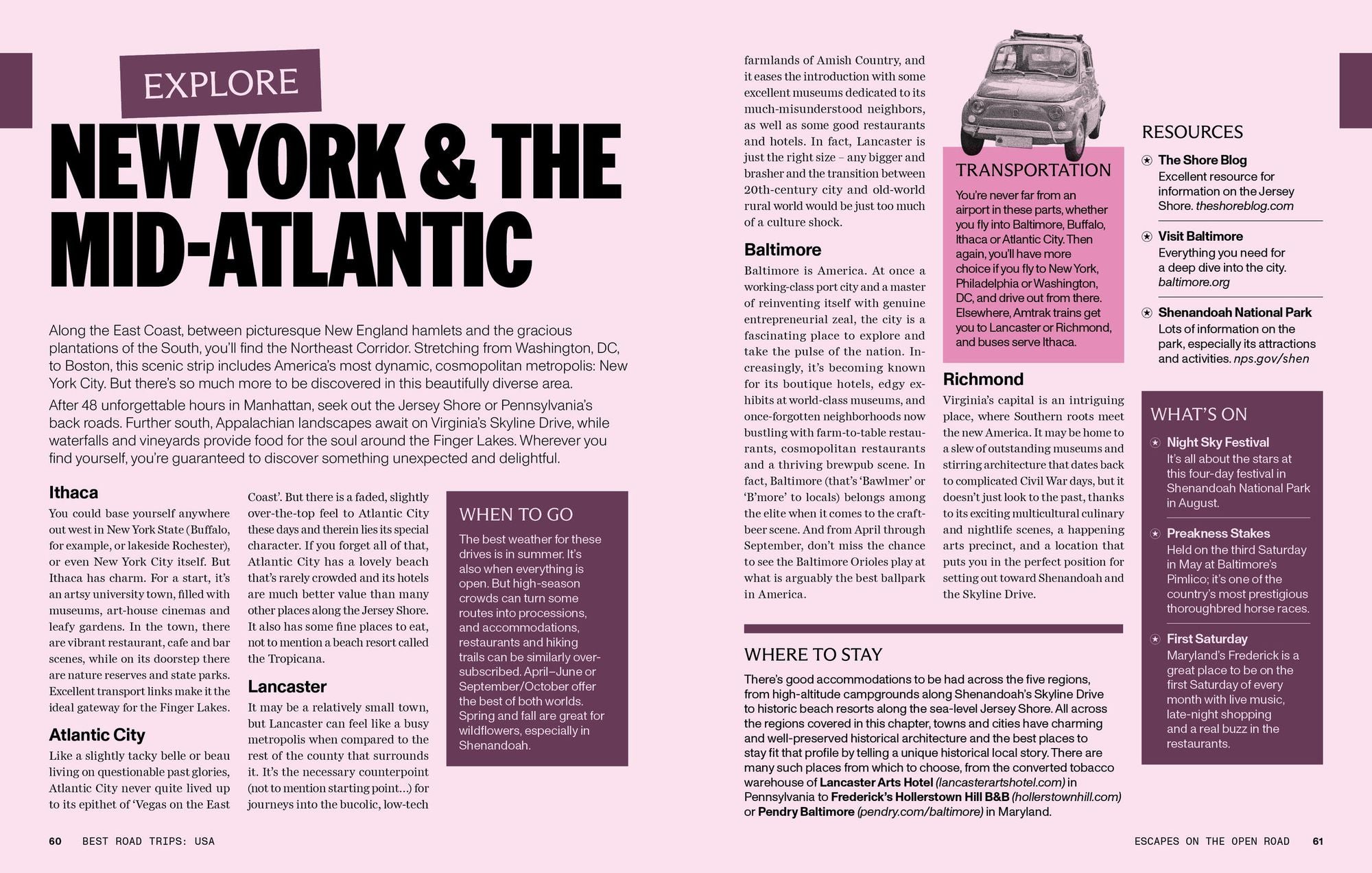 Lonely Planet Best Road Trips USA: 52 Driving Itineraries Detailed Directions & Maps Local Tips Covers New York, New England, Rocky Mountains, California and Route 66