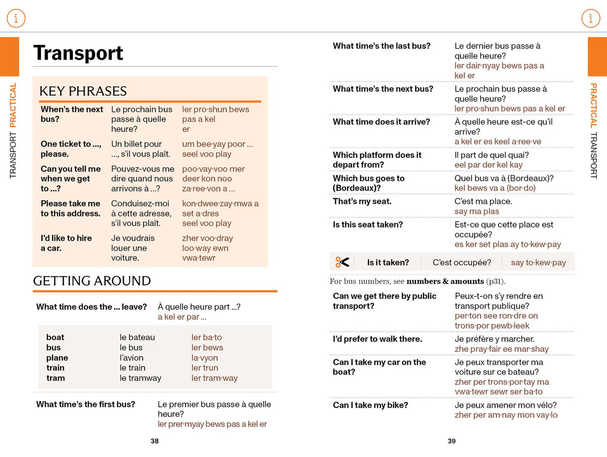 Lonely Planet French Travel Phrasebook & Dictionary: Learn Essential Phrases & Vocabulary 3,500 Word Two-Way Dictionary Pull-Out Fast Phrases Card Travel with Confidence