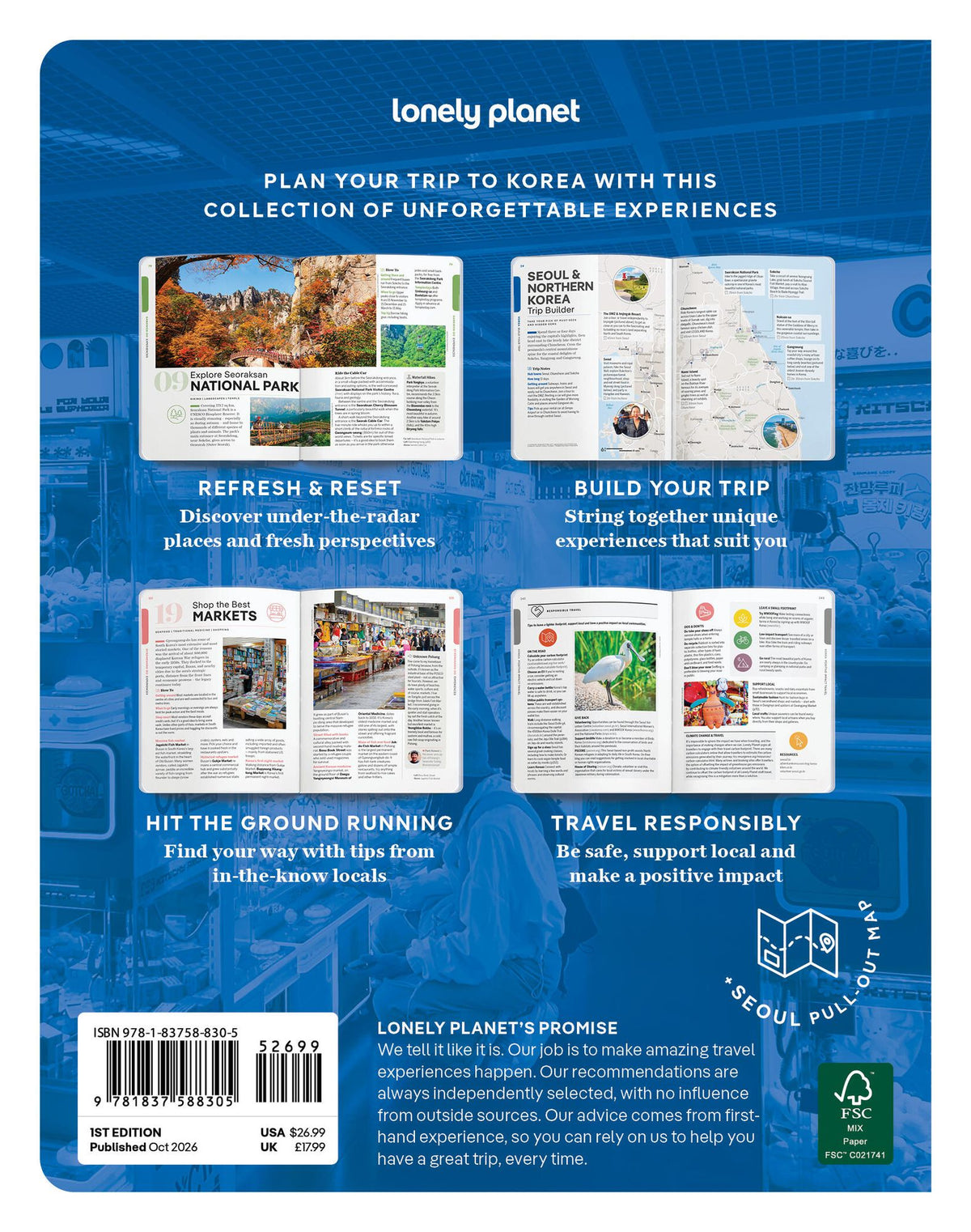 Lonely Planet Experience Korea: Build a Trip to Remember Local Insights Maps & Planning Tools Covers Seoul, Gangwon-do, Gyeongsangbuk-do, Busan, Jeollanam-do, Jeju-do and more