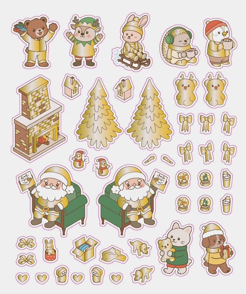 Cute 'n' Cozy Sticker Therapy: Cozy Christmas: Over 500 Reusable Stickers!