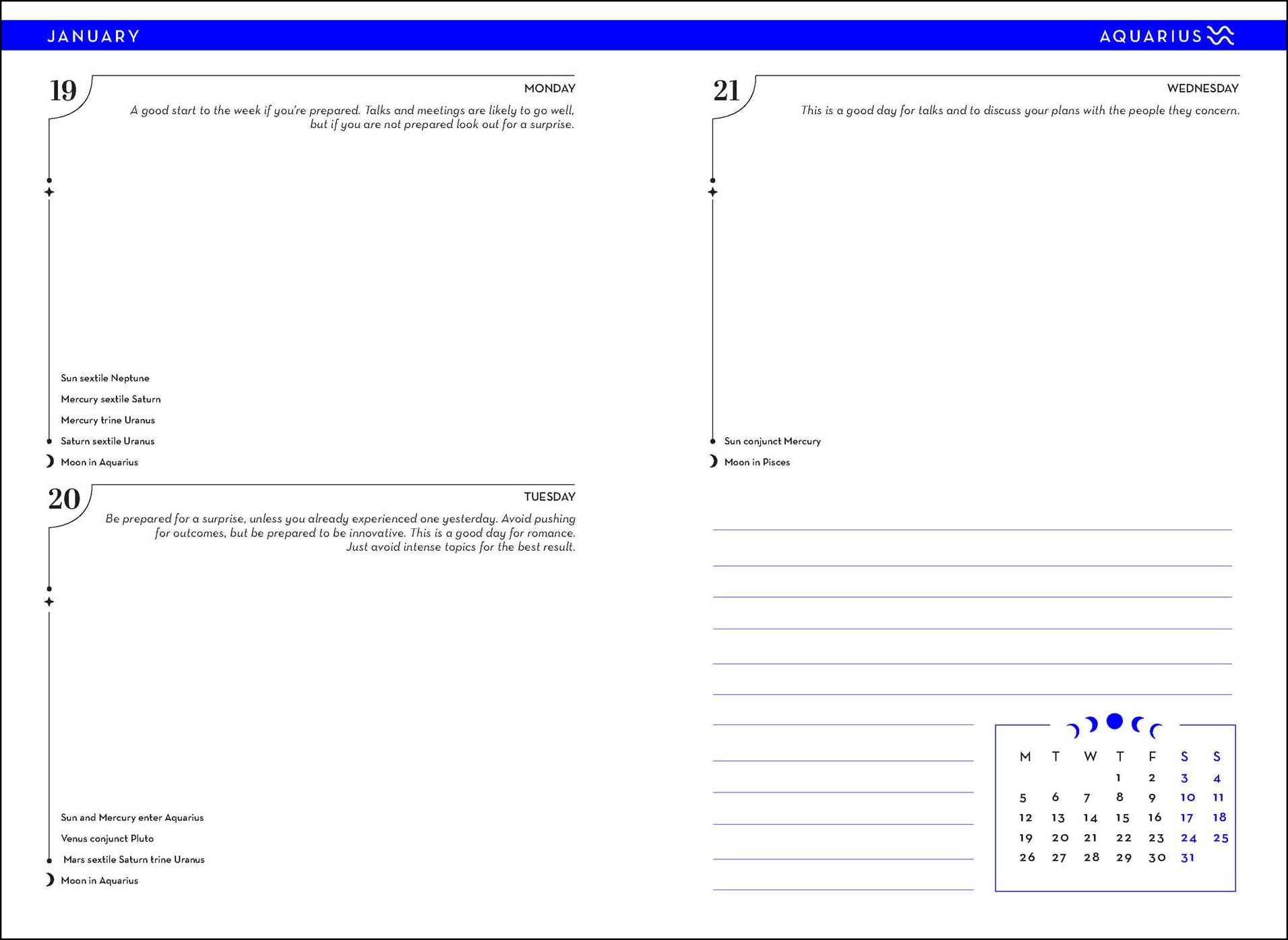 2026 Astrology Planner Calendar Northern Hemisphere