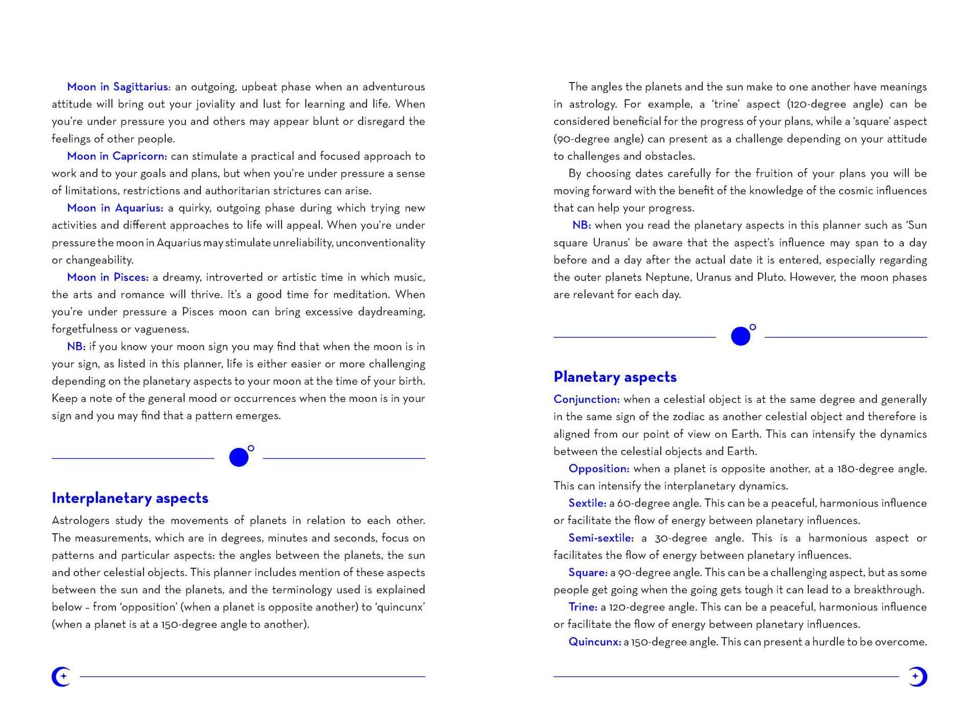 2026 Astrology Planner Calendar Northern Hemisphere