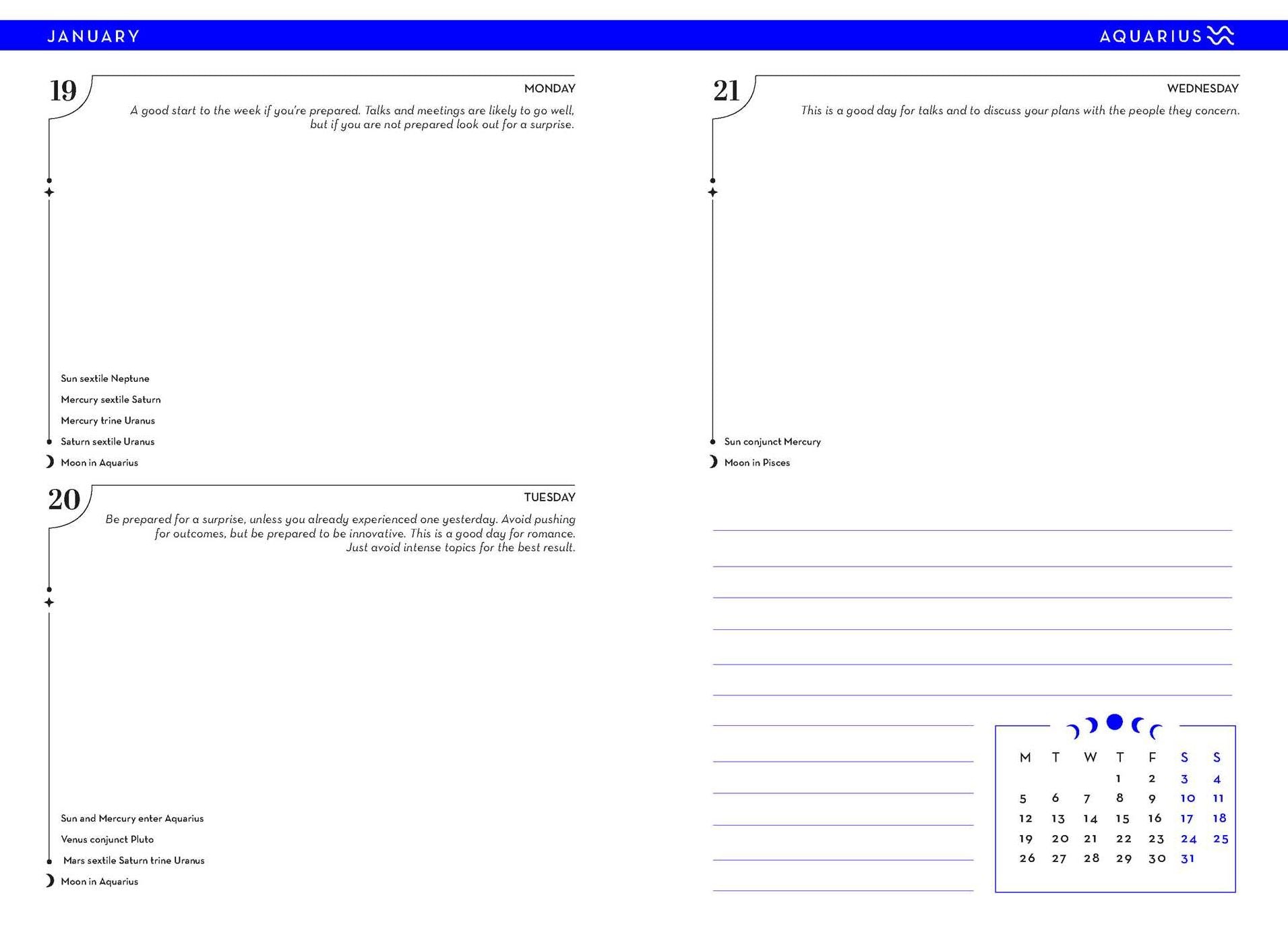 2026 Astrology Planner Calendar Northern Hemisphere