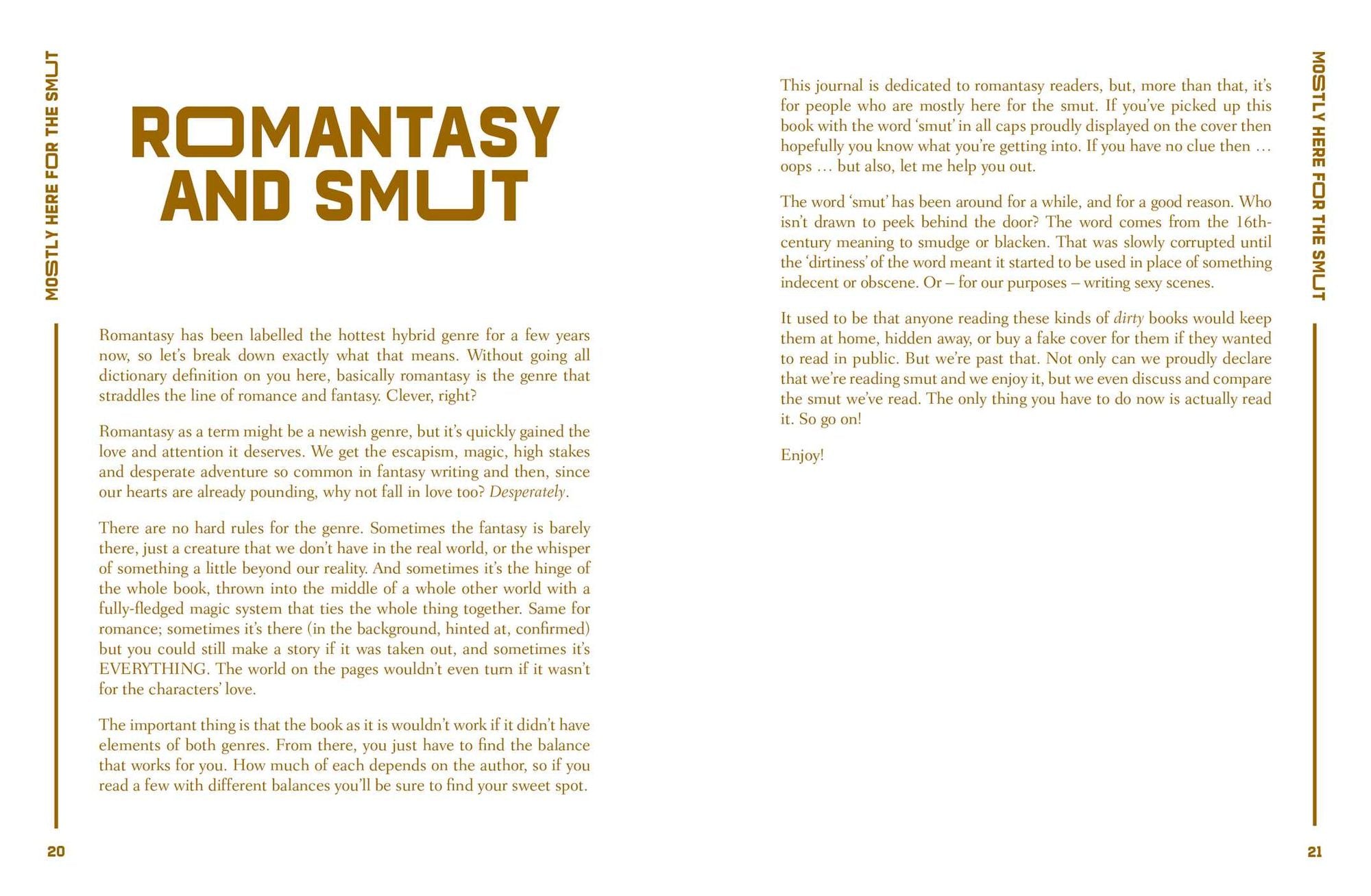 A Reading Journal: Mostly Here for the Smut: Romantasy reading journal, Book review log, Track your reading progress, A5 Reading Log Notebook