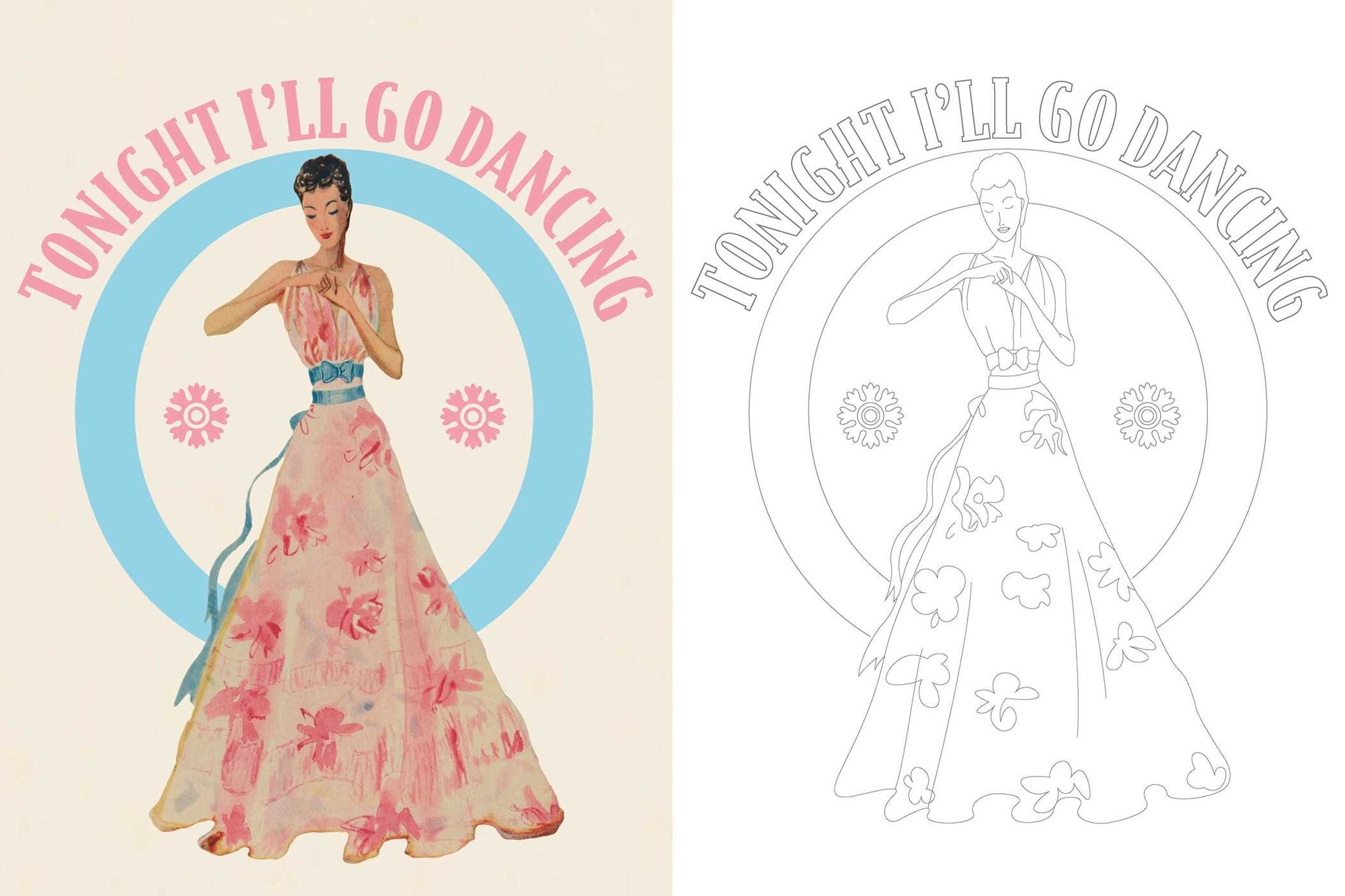 Marie Claire 1930s Fashion Styles Coloring Book
