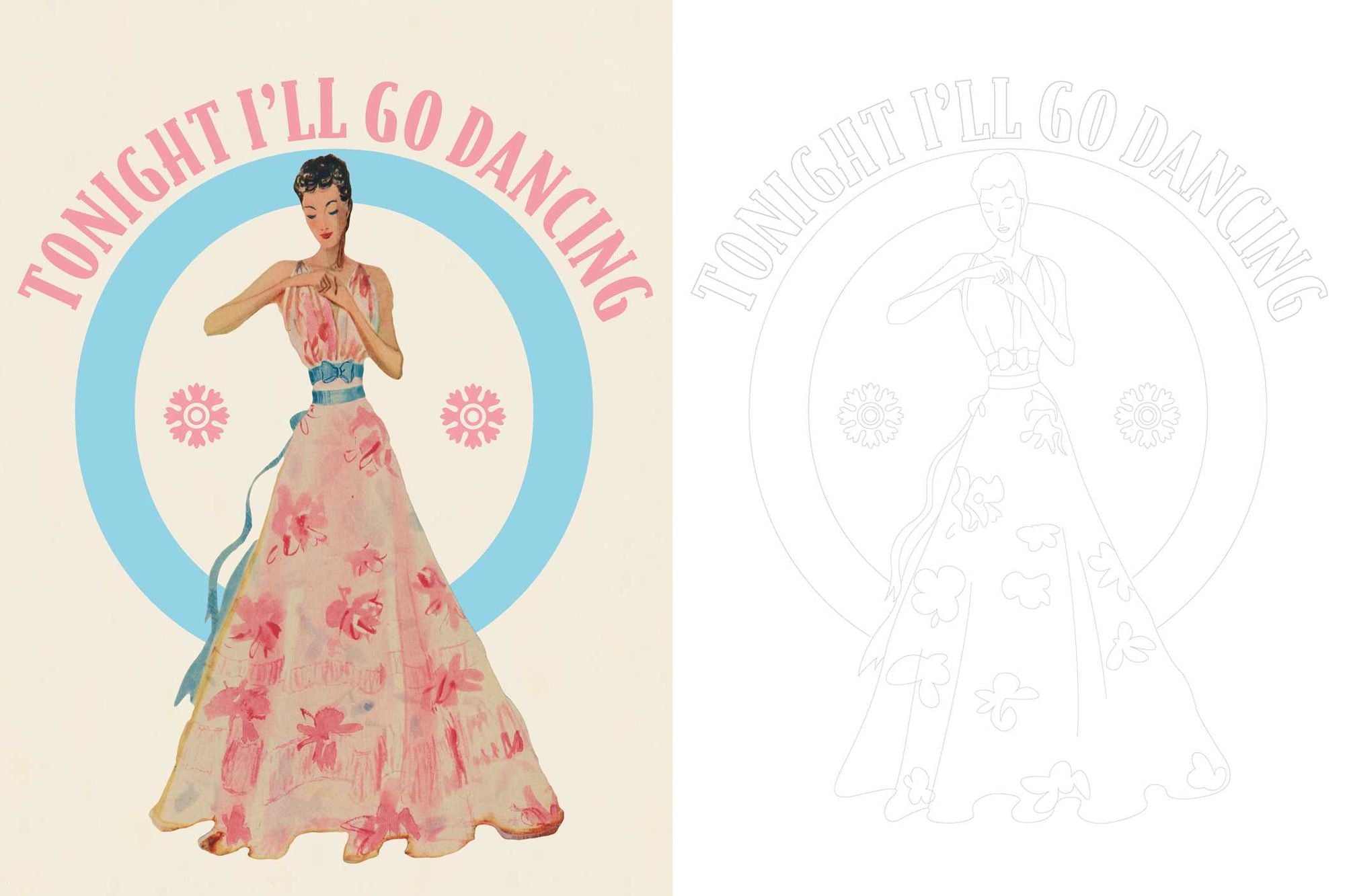 Marie Claire 1930s Fashion Styles Coloring Book