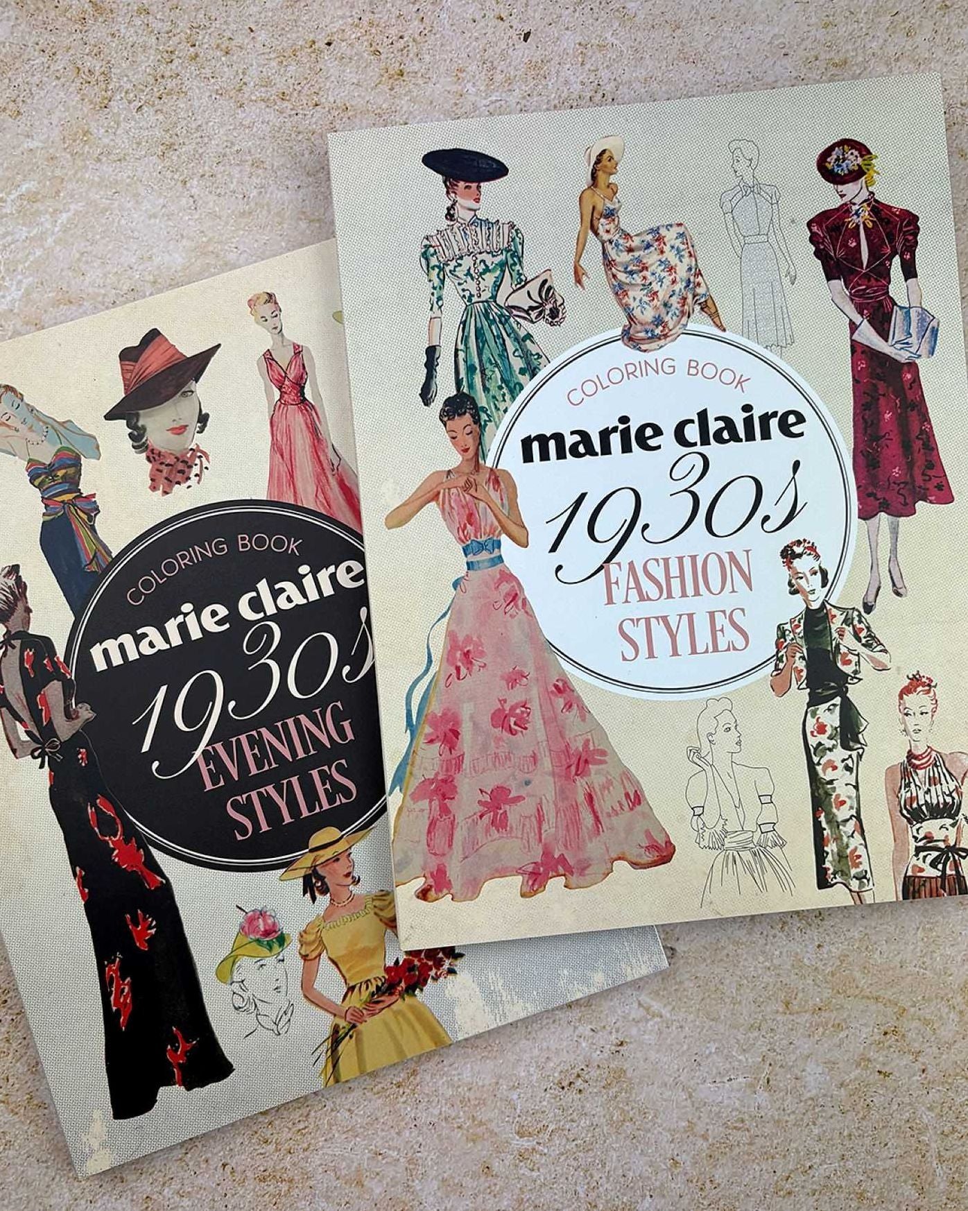 Marie Claire 1930s Fashion Styles Coloring Book