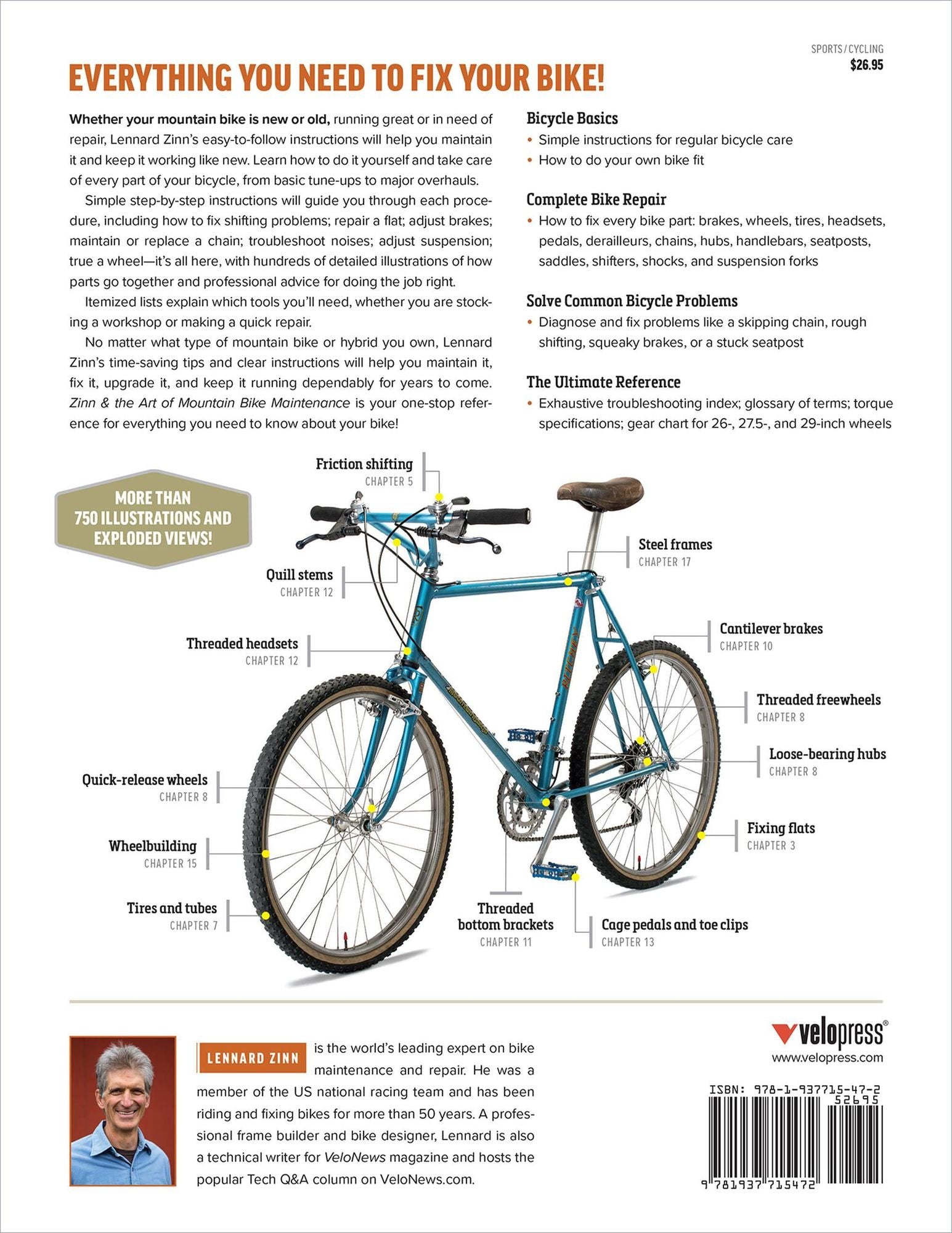 Zinn & the Art of Mountain Bike Maintenance: The World's Best-Selling Guide to Mountain Bike Repair