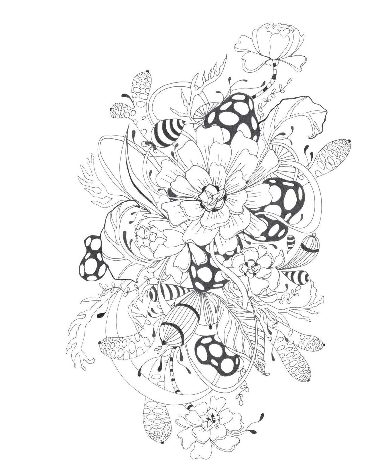 Botanical Wonderland: A Blissful Coloring Retreat - Calming Coloring Book of Cactus, Succulents, Coral, and Flowers for Adults
