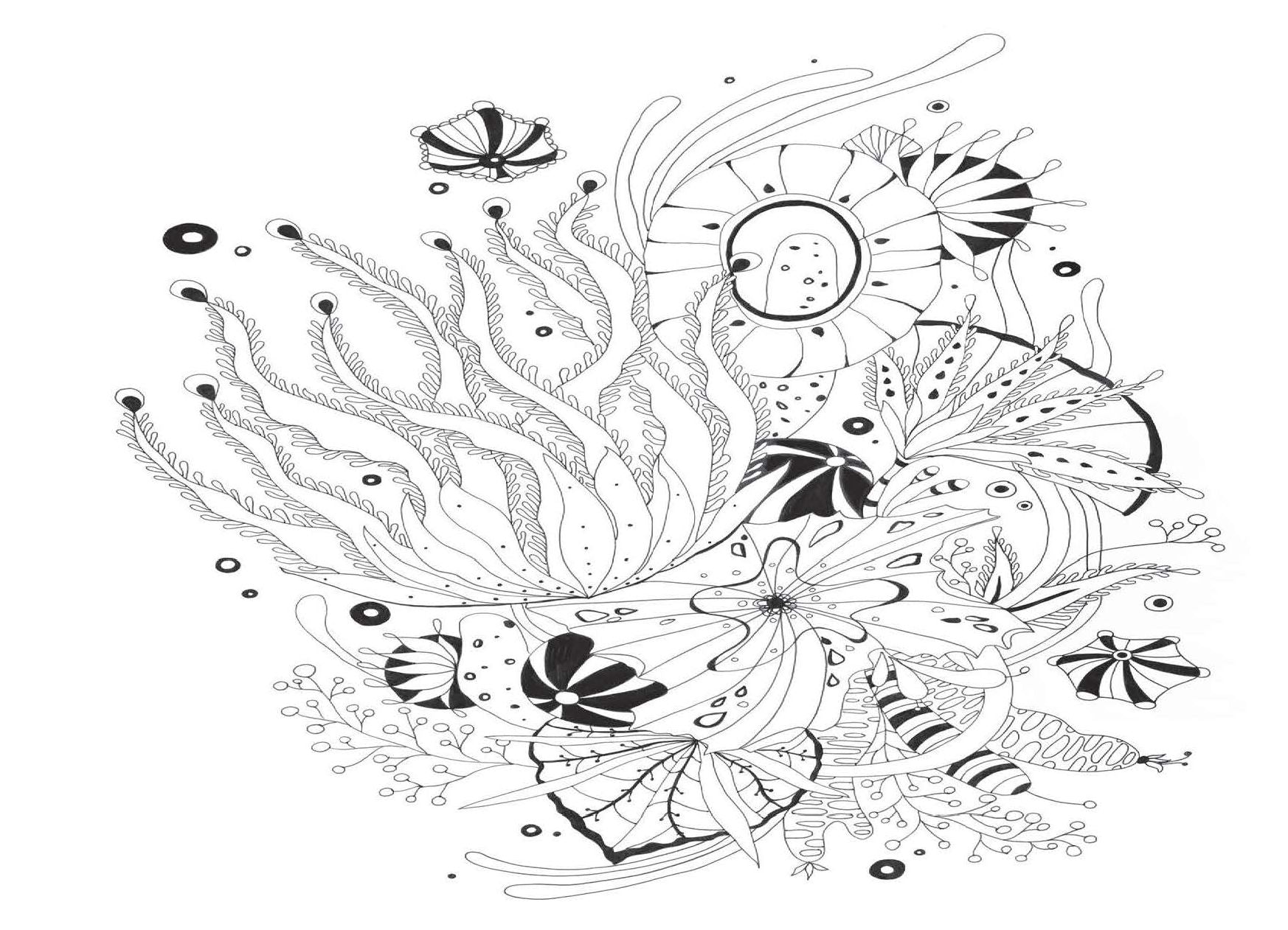 Botanical Wonderland: A Blissful Coloring Retreat - Calming Coloring Book of Cactus, Succulents, Coral, and Flowers for Adults