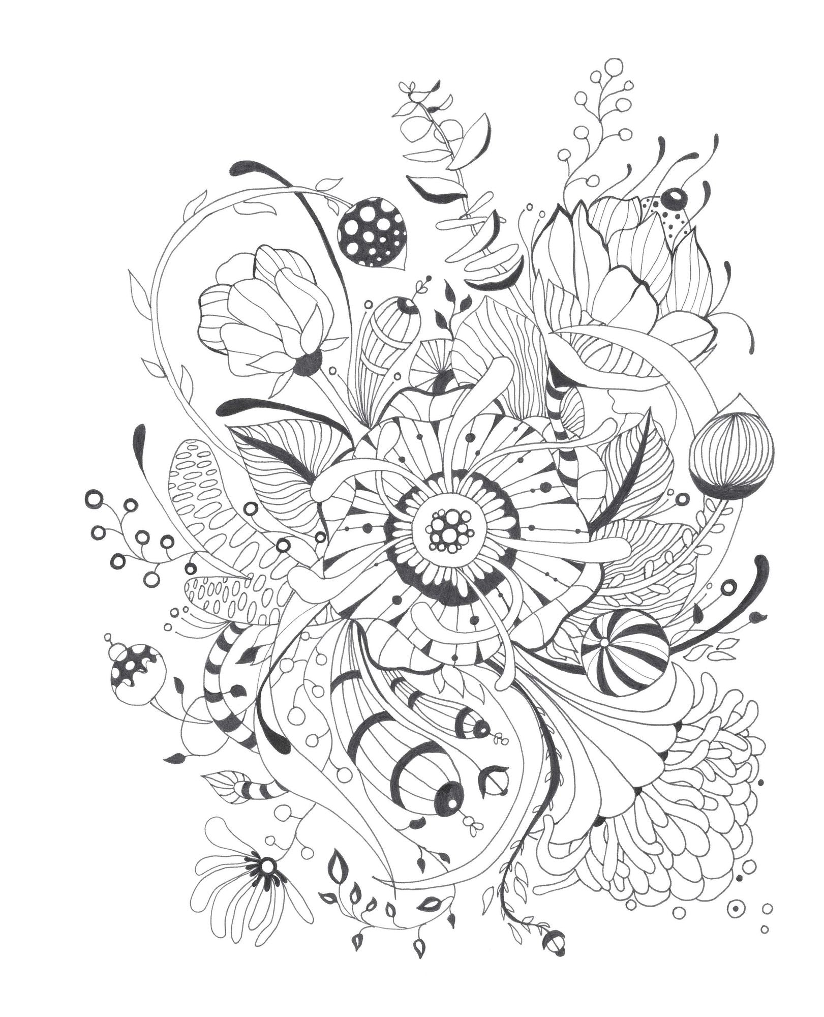 Botanical Wonderland: A Blissful Coloring Retreat - Calming Coloring Book of Cactus, Succulents, Coral, and Flowers for Adults