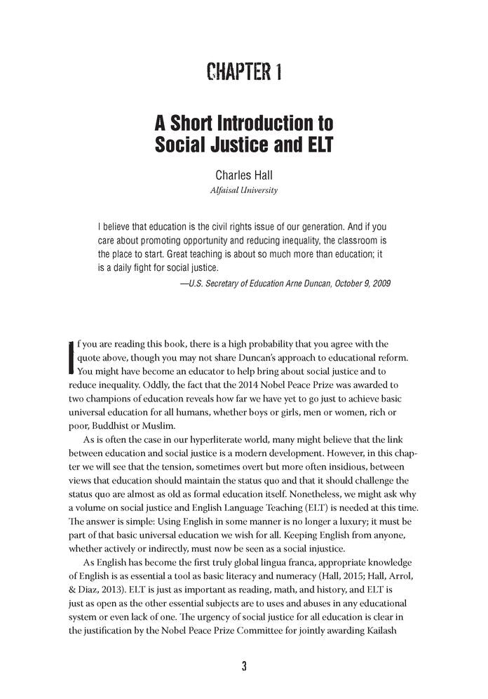 Social Justice in English Language Teaching