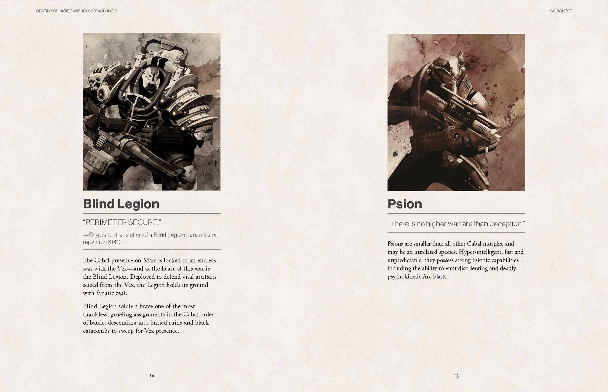 Destiny Grimoire Anthology, Volume V: Legions Adrift