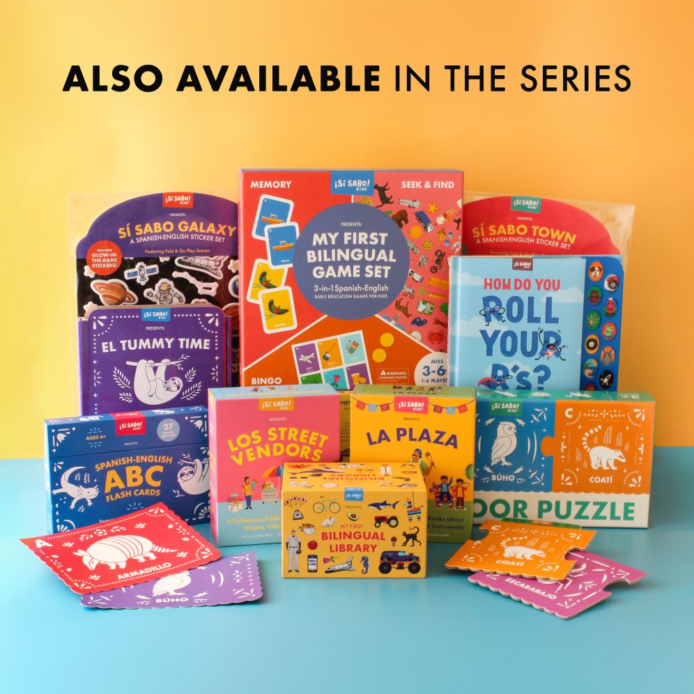 Spanish-English ABC Flash Cards: 27 Bilingual Alphabet Flash Cards Featuring Latin American Animals in a Papel Picado Design