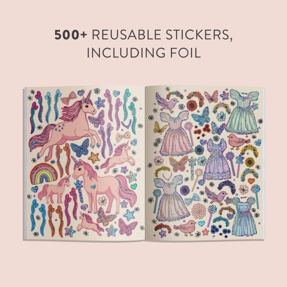 My Fancy Sticker Storybook: Fairies and Unicorns: 500+ Reusable Dress-up Sticker Book for Kids