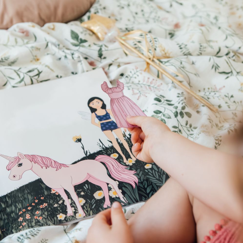 My Fancy Sticker Storybook: Fairies and Unicorns: 500+ Reusable Dress-up Sticker Book for Kids