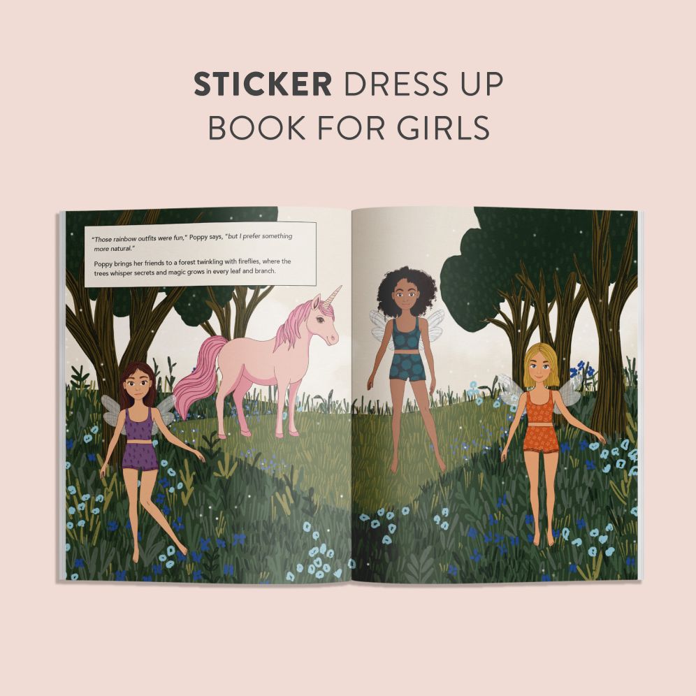 My Fancy Sticker Storybook: Fairies and Unicorns: 500+ Reusable Dress-up Sticker Book for Kids
