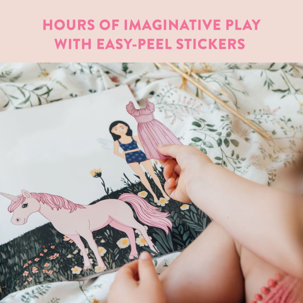 My Fancy Sticker Storybook: Fairies and Unicorns: 500+ Reusable Dress-up Sticker Book for Kids