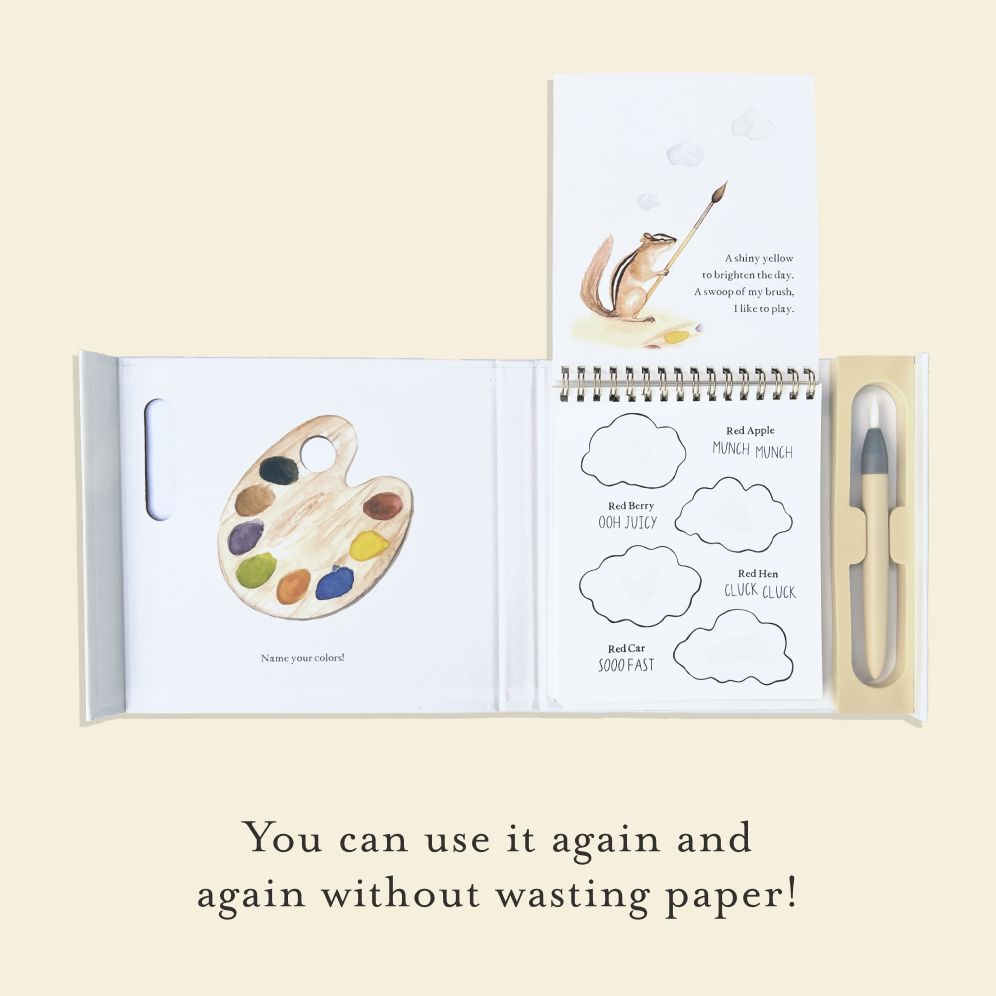 Wishy Washy (Water Reveal Edition): A Reusable Water Reveal Activity Book Teaching First Words and Colors