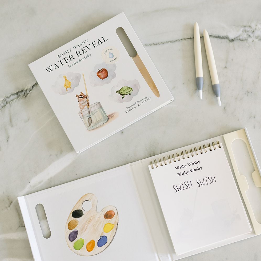 Wishy Washy (Water Reveal Edition): A Reusable Water Reveal Activity Book Teaching First Words and Colors