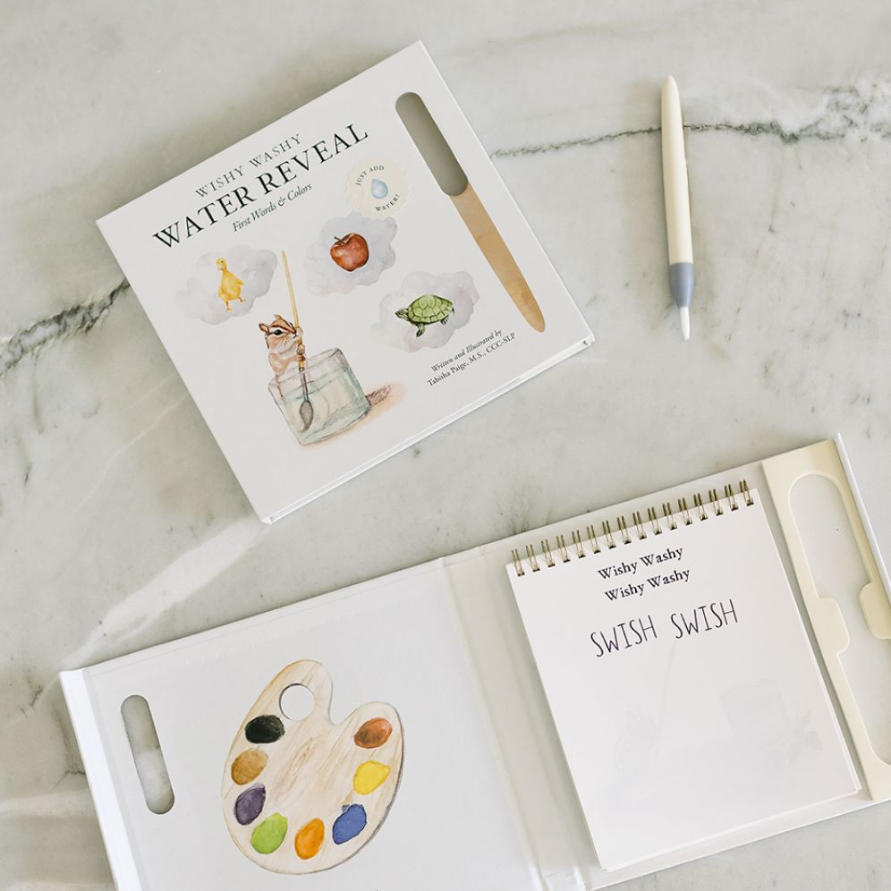 Wishy Washy (Water Reveal Edition): A Reusable Water Reveal Activity Book Teaching First Words and Colors