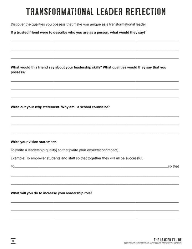 The Leader I'll Be: Best Practices for School Counselors and District Leaders