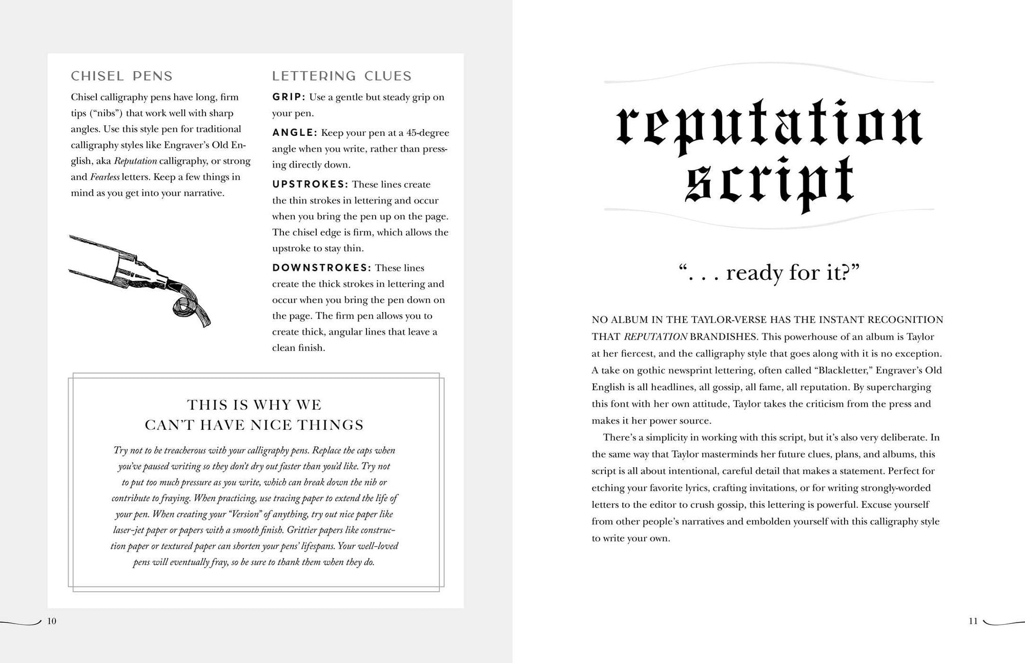 Calligraphy for Swifties: Hand-Lettering Practice with Taylor Swift's Favorite Words