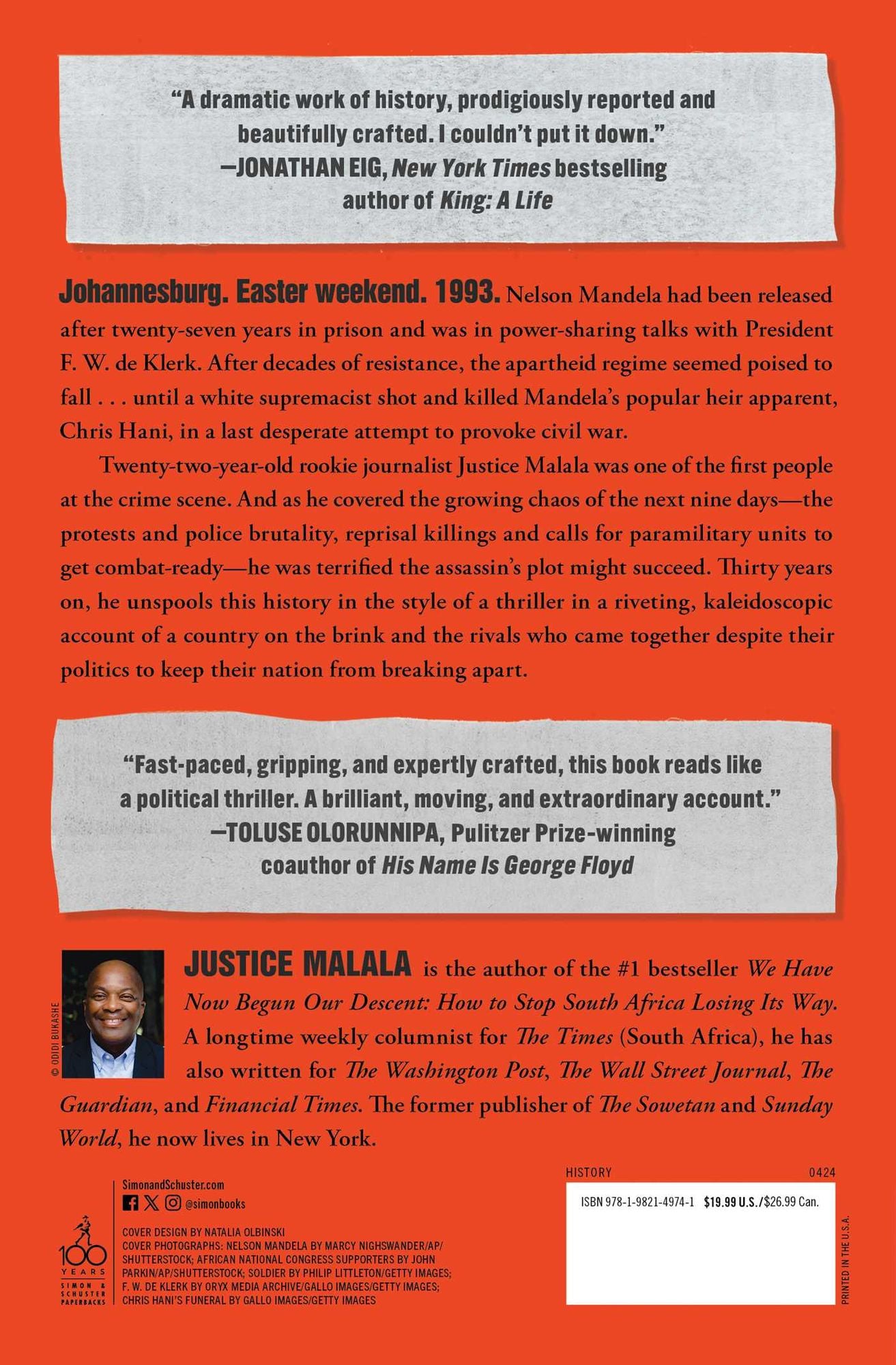 The Plot to Save South Africa: The Week Mandela Averted Civil War and Forged a New Nation