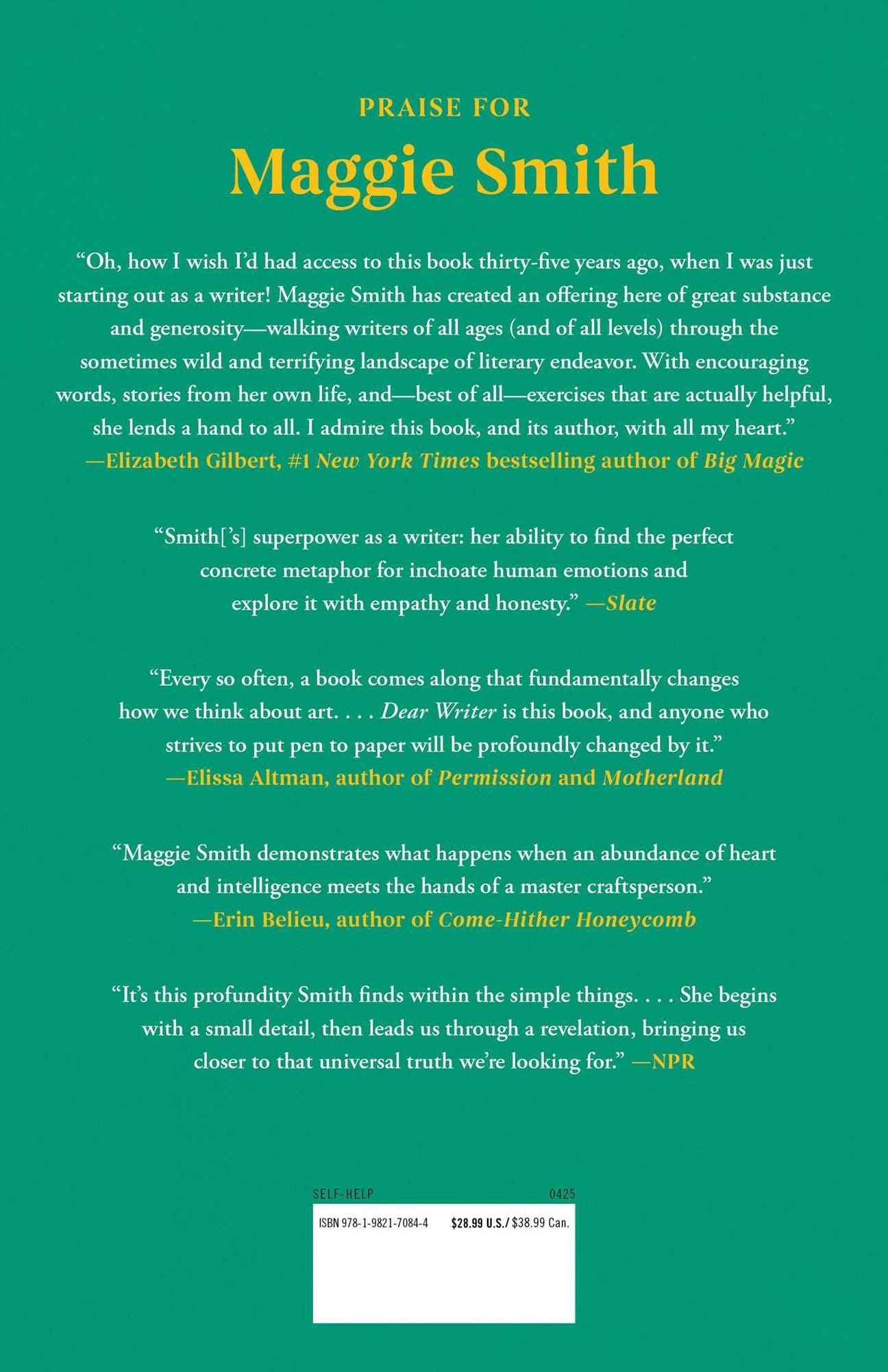 Dear Writer: Pep Talks & Practical Advice for the Creative Life
