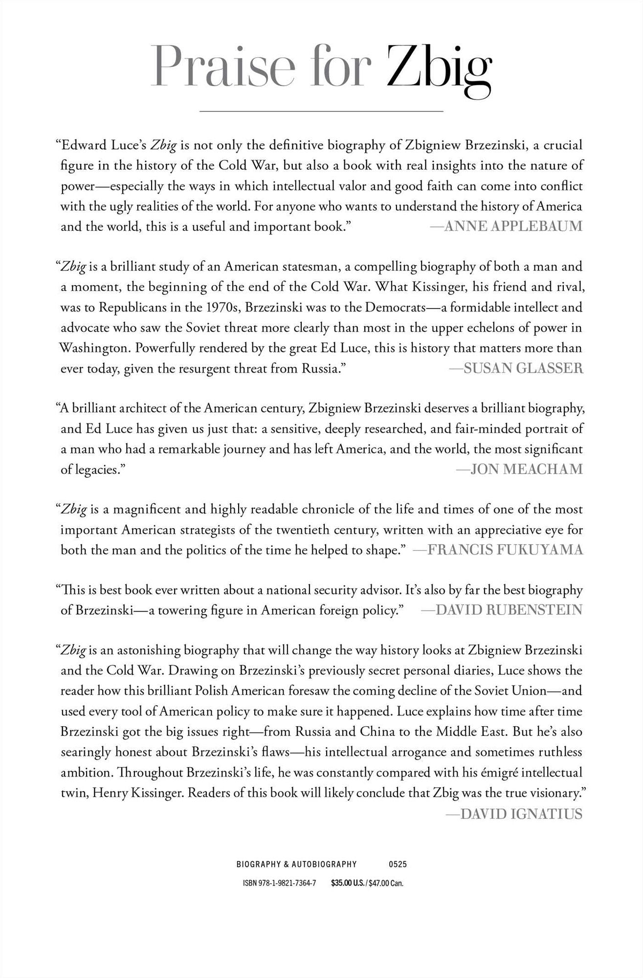 Zbig: The Life of Zbigniew Brzezinski, America's Great Power Prophet