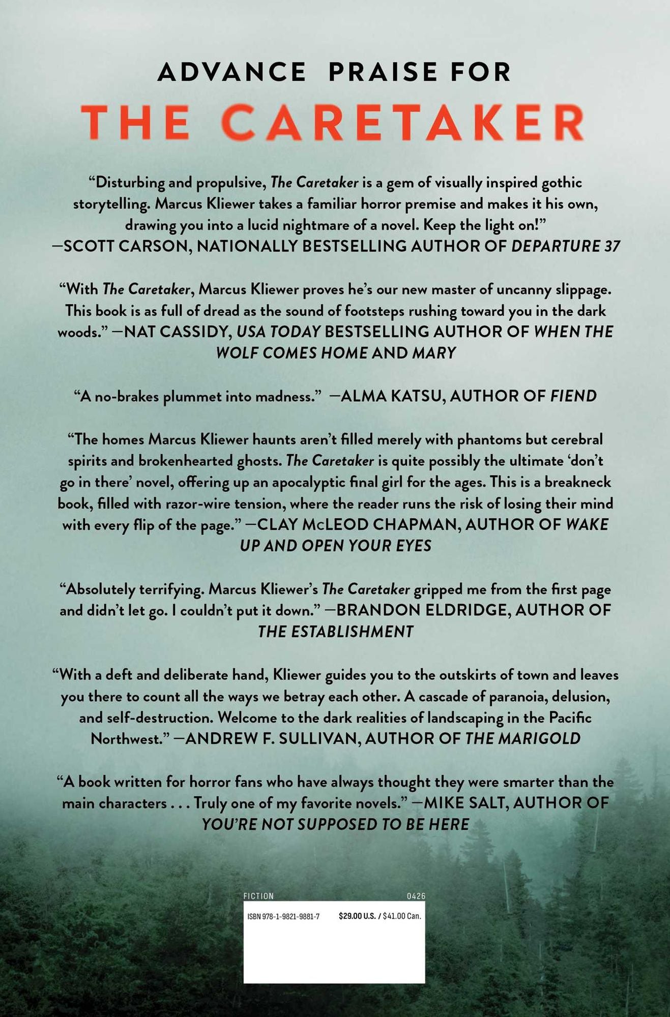 The Caretaker: A Novel