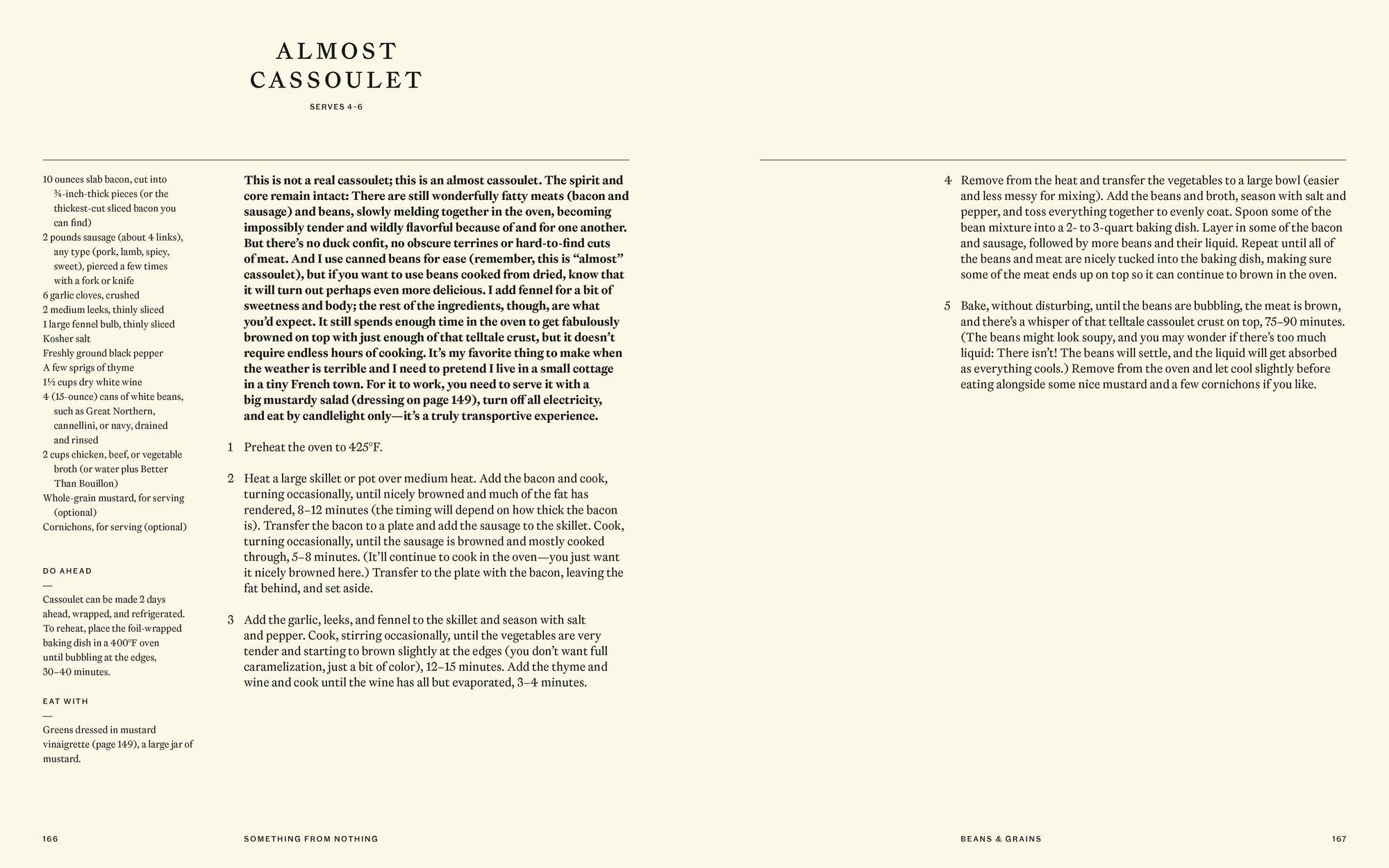 Something from Nothing: A Cookbook