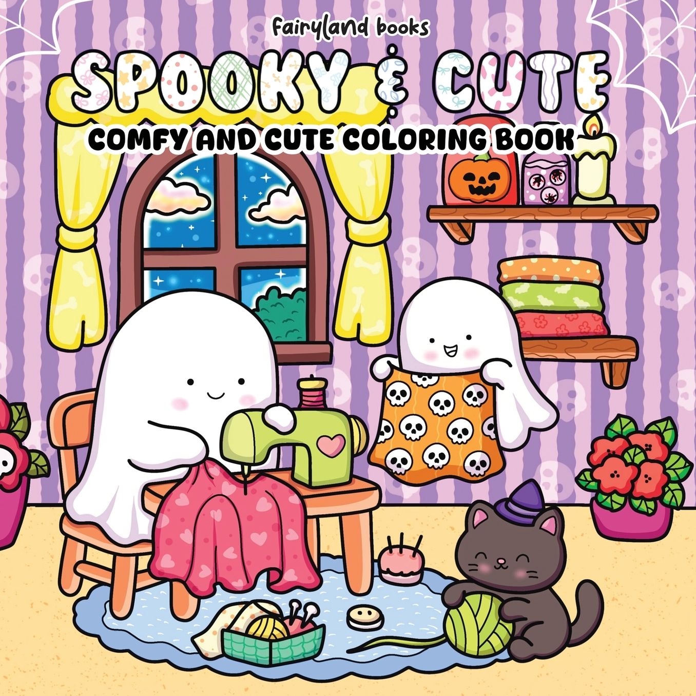 Spooky & Cute: Coloring Book for Adults & Teens Adorable Creepy Creatures & Cozy Hygge Scenes (Comfy & Cute Coloring)