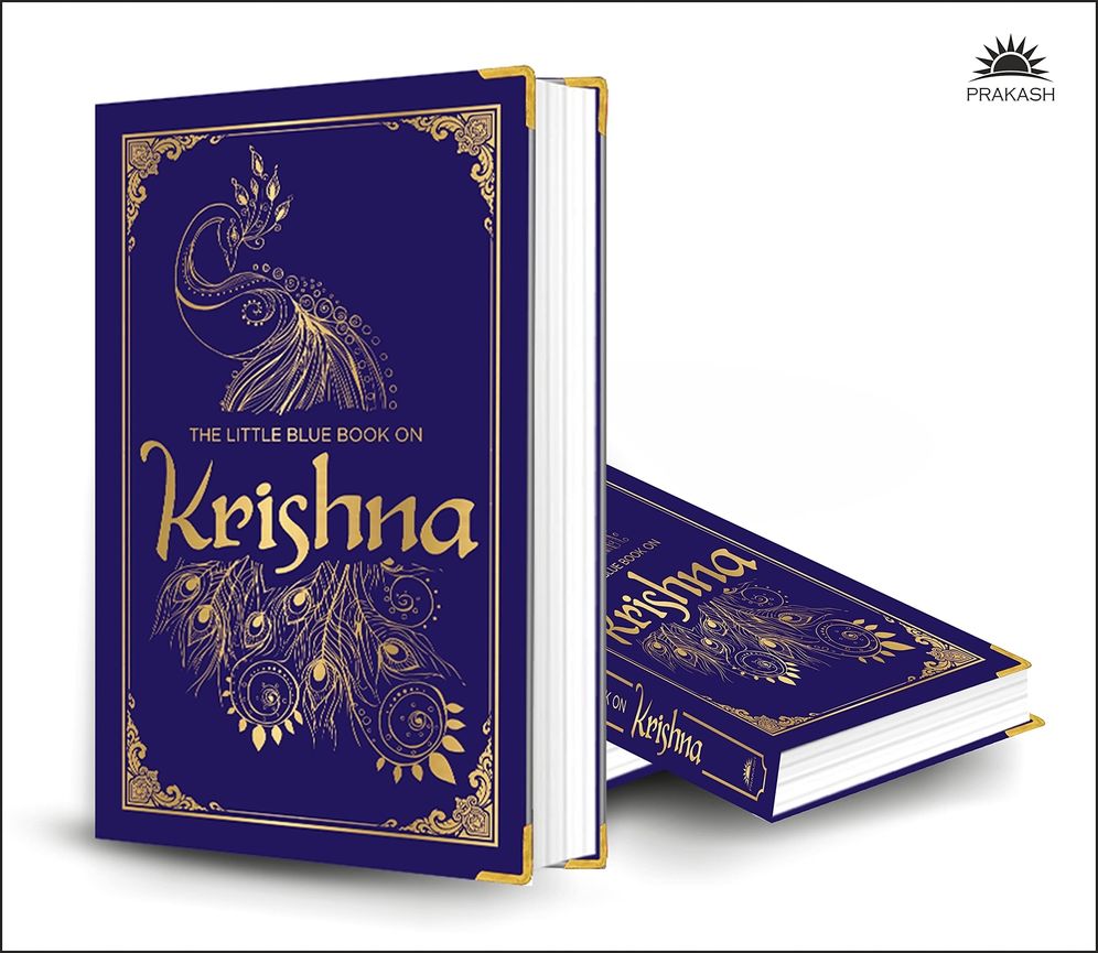 The Little Blue Book on Krishna (Deluxe Silk Hardbound)