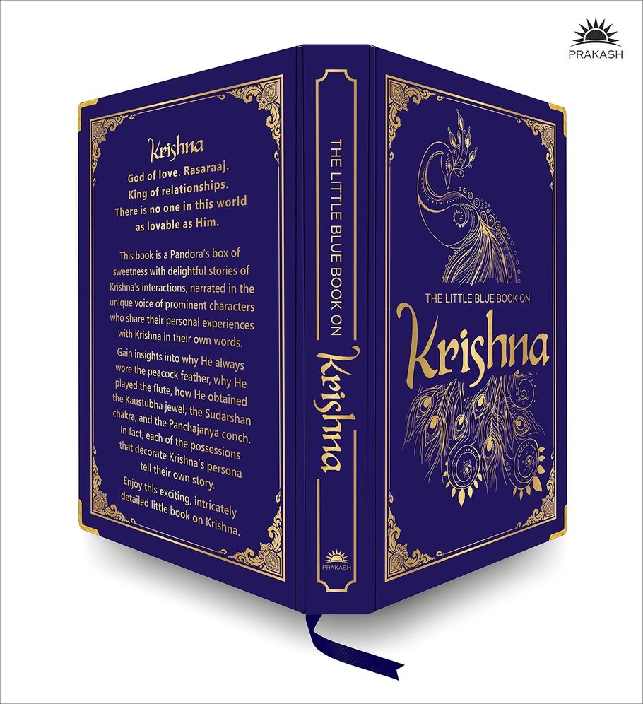 The Little Blue Book on Krishna (Deluxe Silk Hardbound)