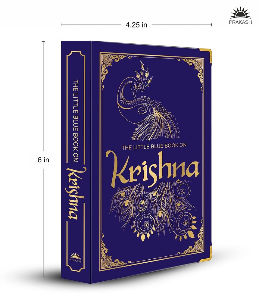 The Little Blue Book on Krishna (Deluxe Silk Hardbound)