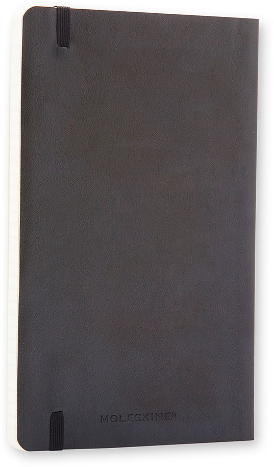 Moleskine Classic Notebook, Large, Plain, Black, Soft Cover (5 x 8.25)