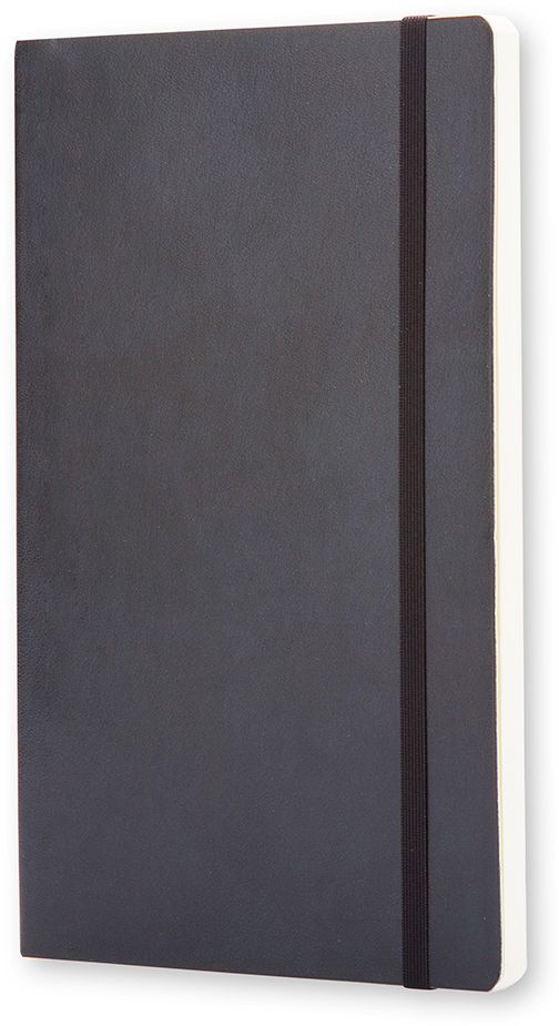 Moleskine Classic Notebook, Large, Plain, Black, Soft Cover (5 x 8.25)