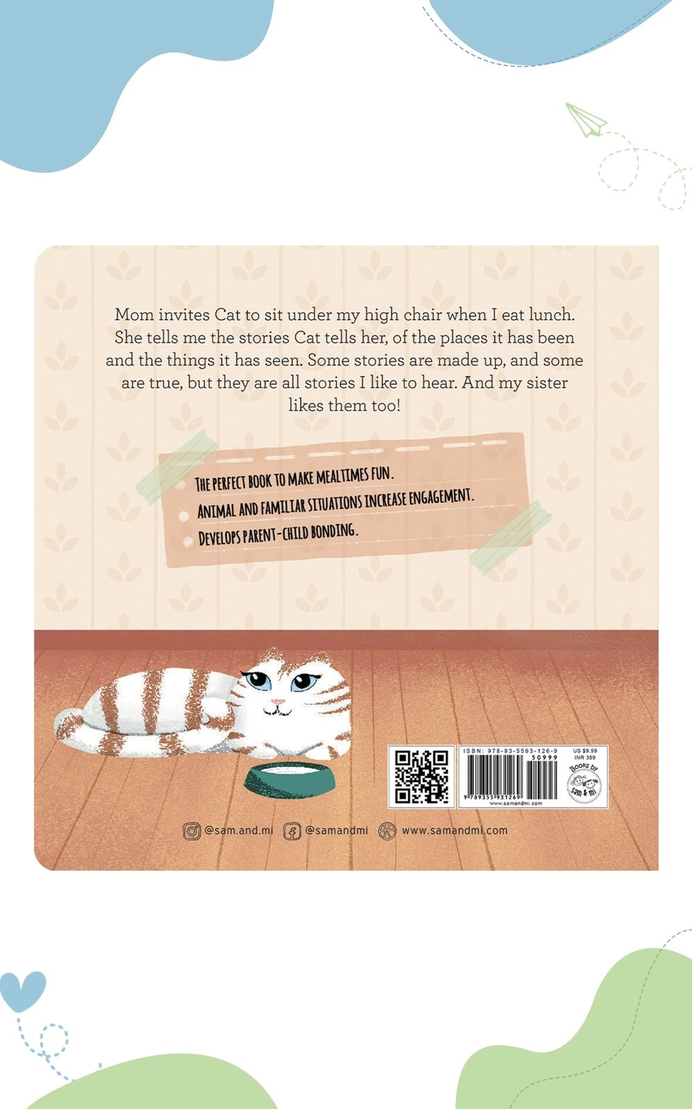 The Cat Who Came to Lunch: Short Story Toddler Book for Daily Routine Mealtime Baby Board Book Birthday Gift for Kids, Infants, and Newborns (Ages 0-4)
