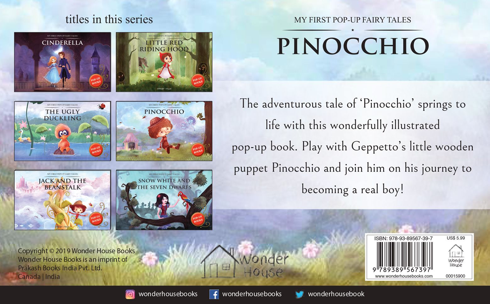 My First Pop Up Fairy Tales - Pinocchio : Pop up Books for children