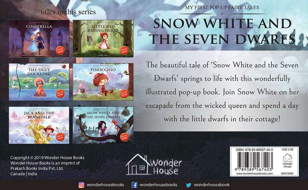 My First Pop Up Fairy Tales - Snow White and The Seven Dwarfs : Pop up Books for children