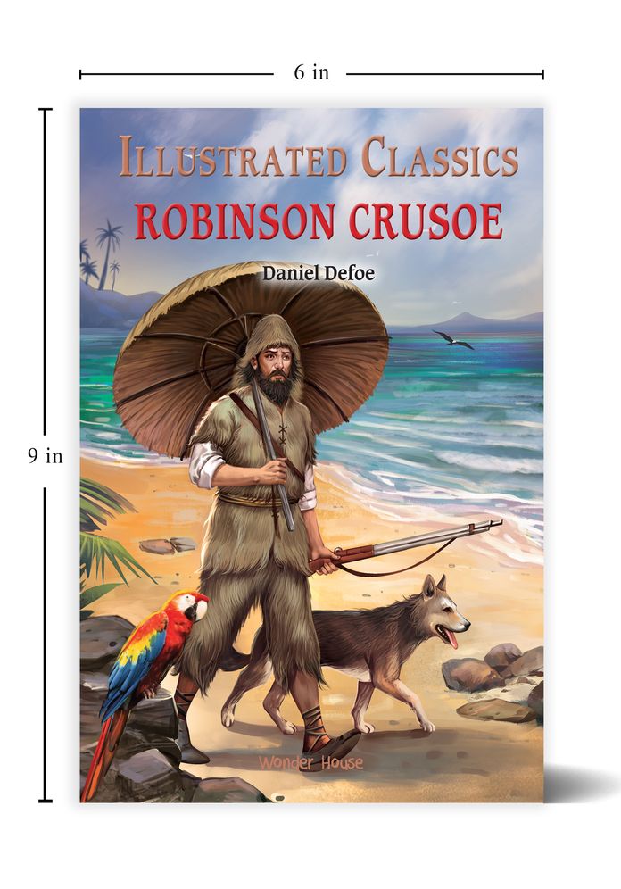 Illustrated Classics - Robinson Crusoe: Abridged Novels With Review Questions