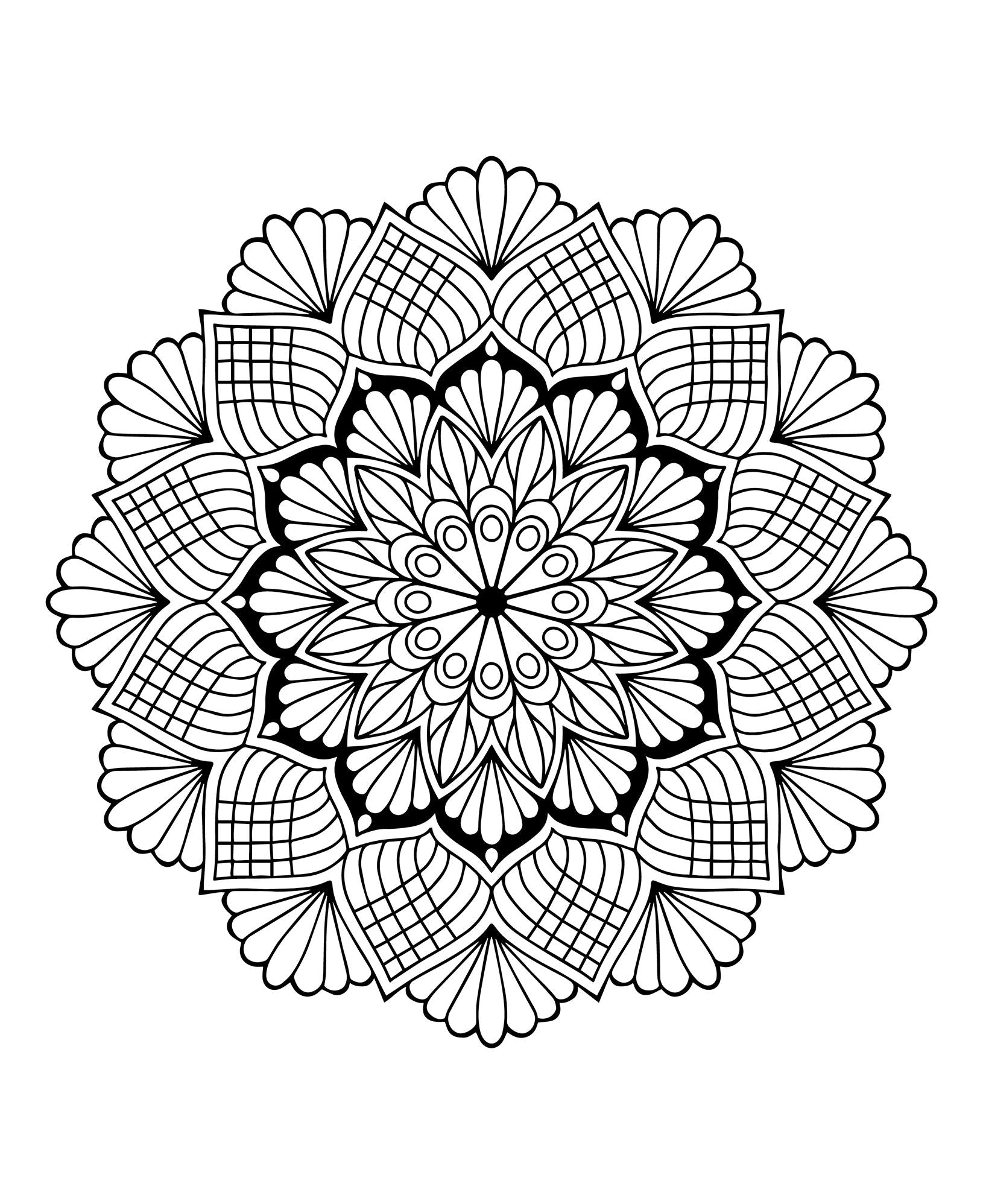 Mandala Glitter Coloring Book