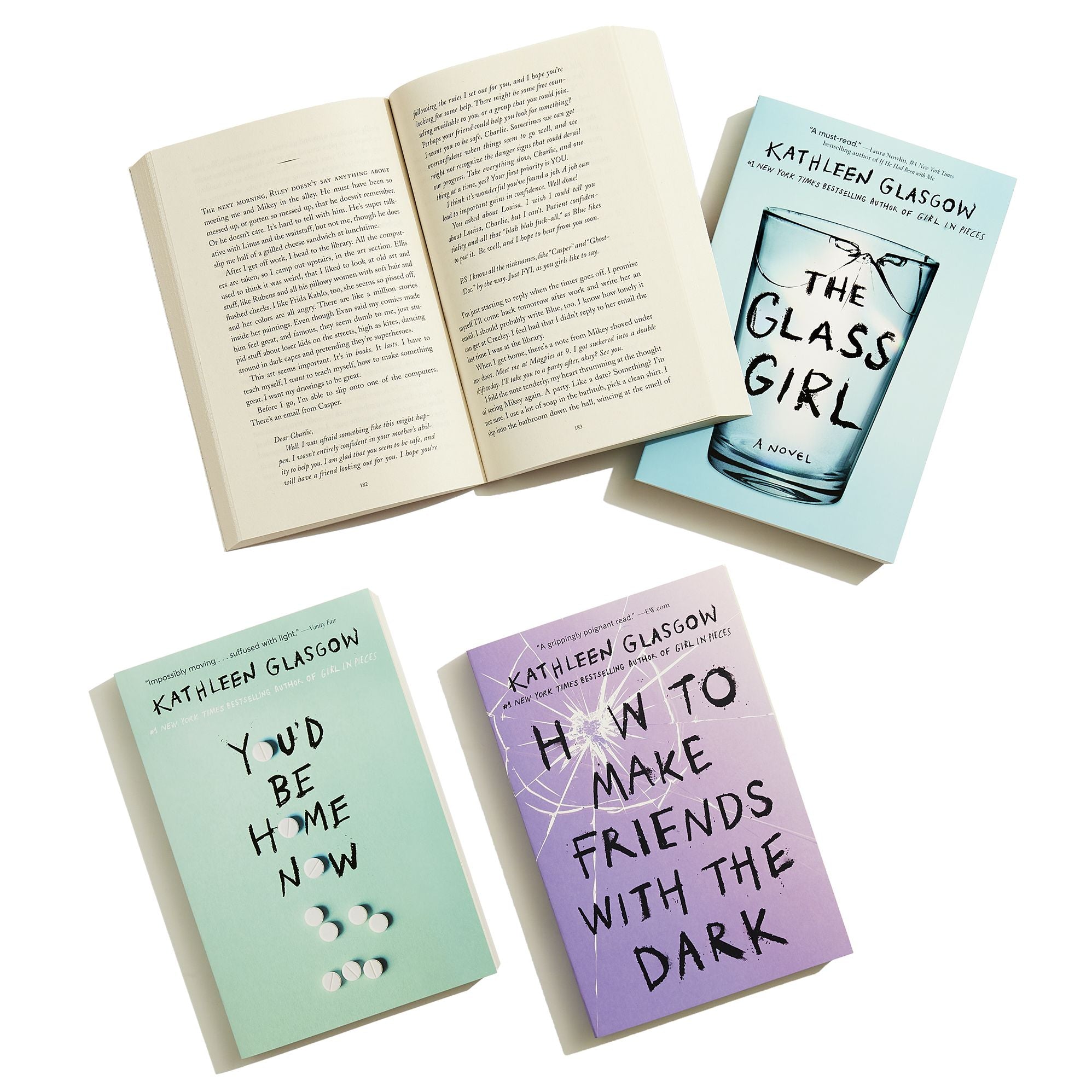 Kathleen Glasgow 4-Book Boxed Set: Girl in Pieces; How to Make Friends with the Dark; You'd Be Home Now; The Glass Girl